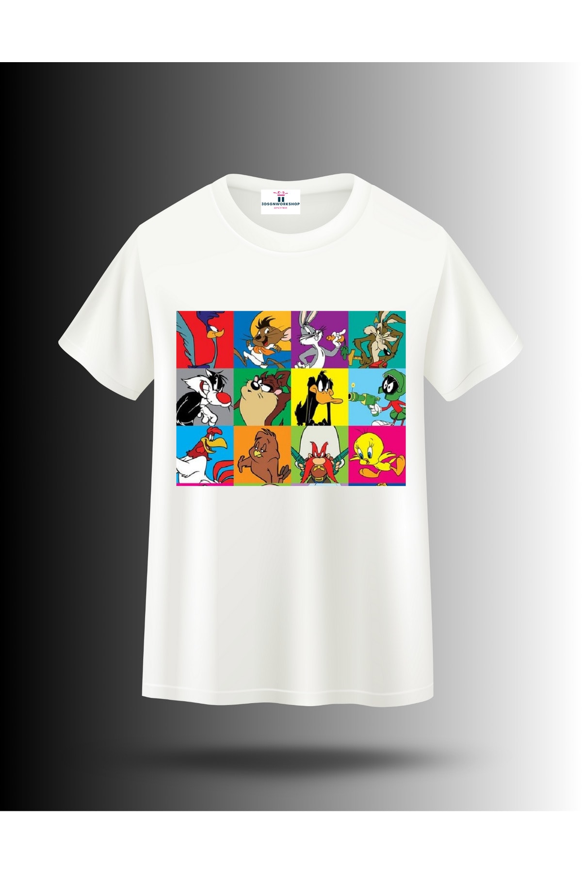 Çizgi Film Karakteri Looney Tunes Kahramanları T-shirt(,Hediye,Paketi Yapılır,Not Yazılır)
