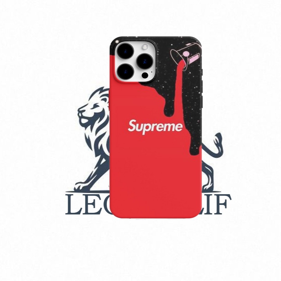 SUPREME KIRMIZI VE SİYAH KILIFI