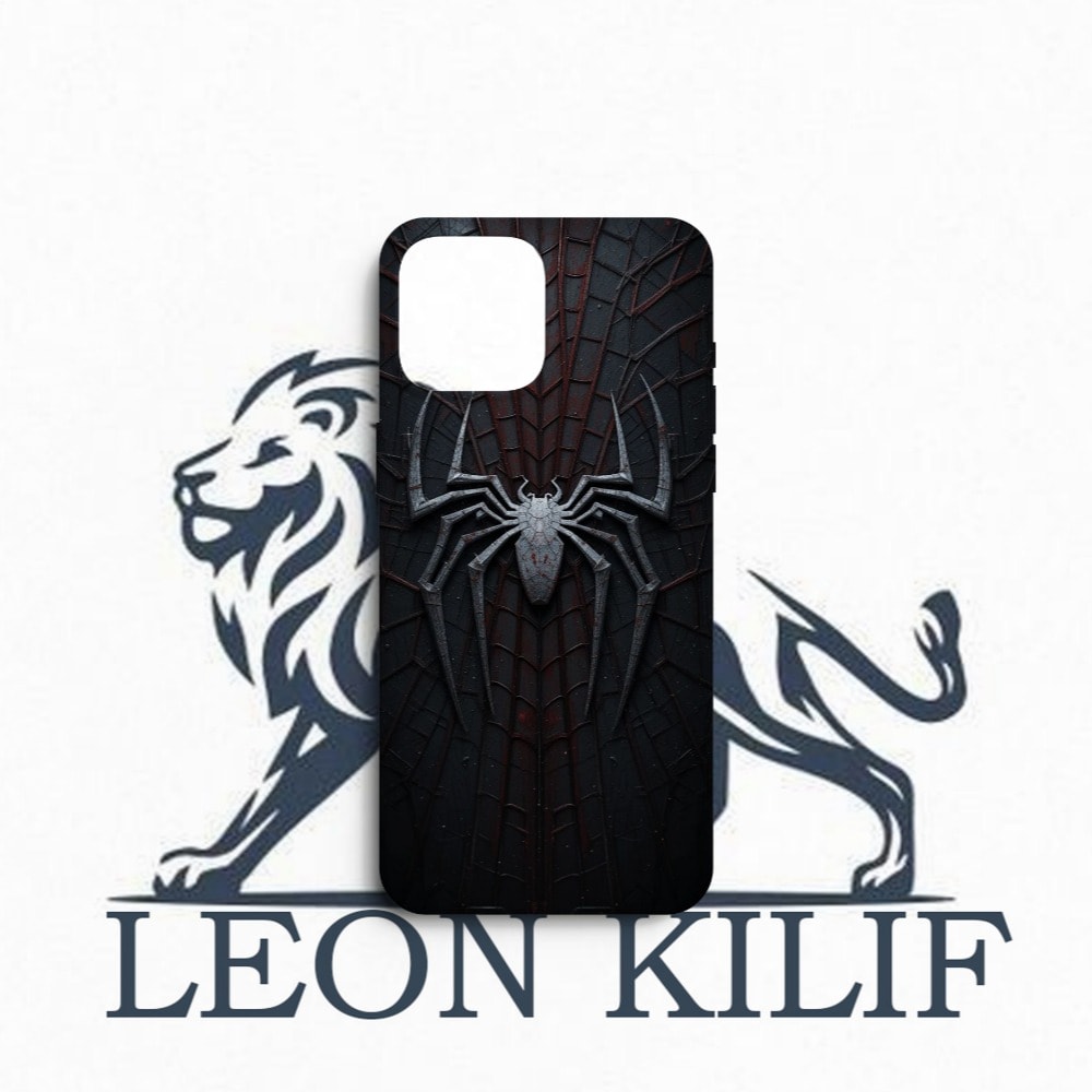 SİYAH SPİDERMAN LOGOLU KILIFII