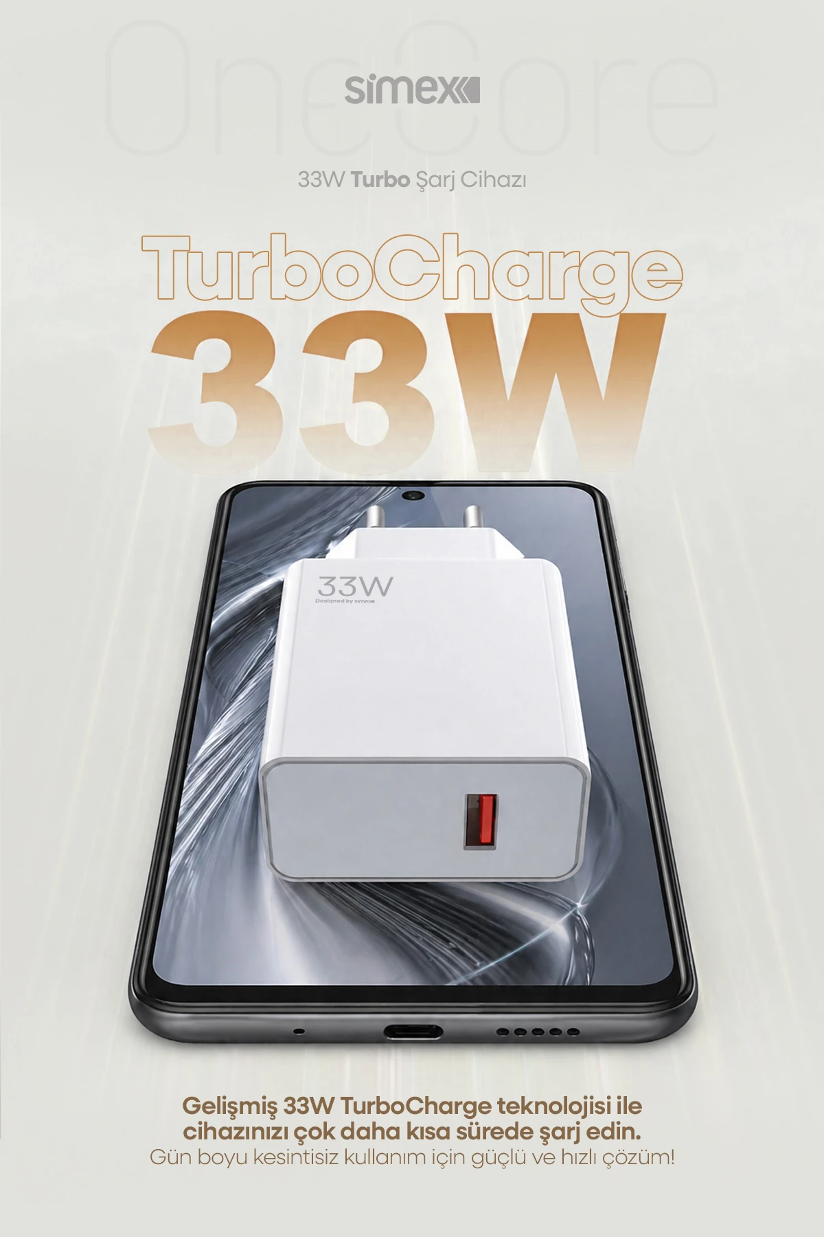 33W Turbo Hızlı Şarj Aleti Simex SPS-19
