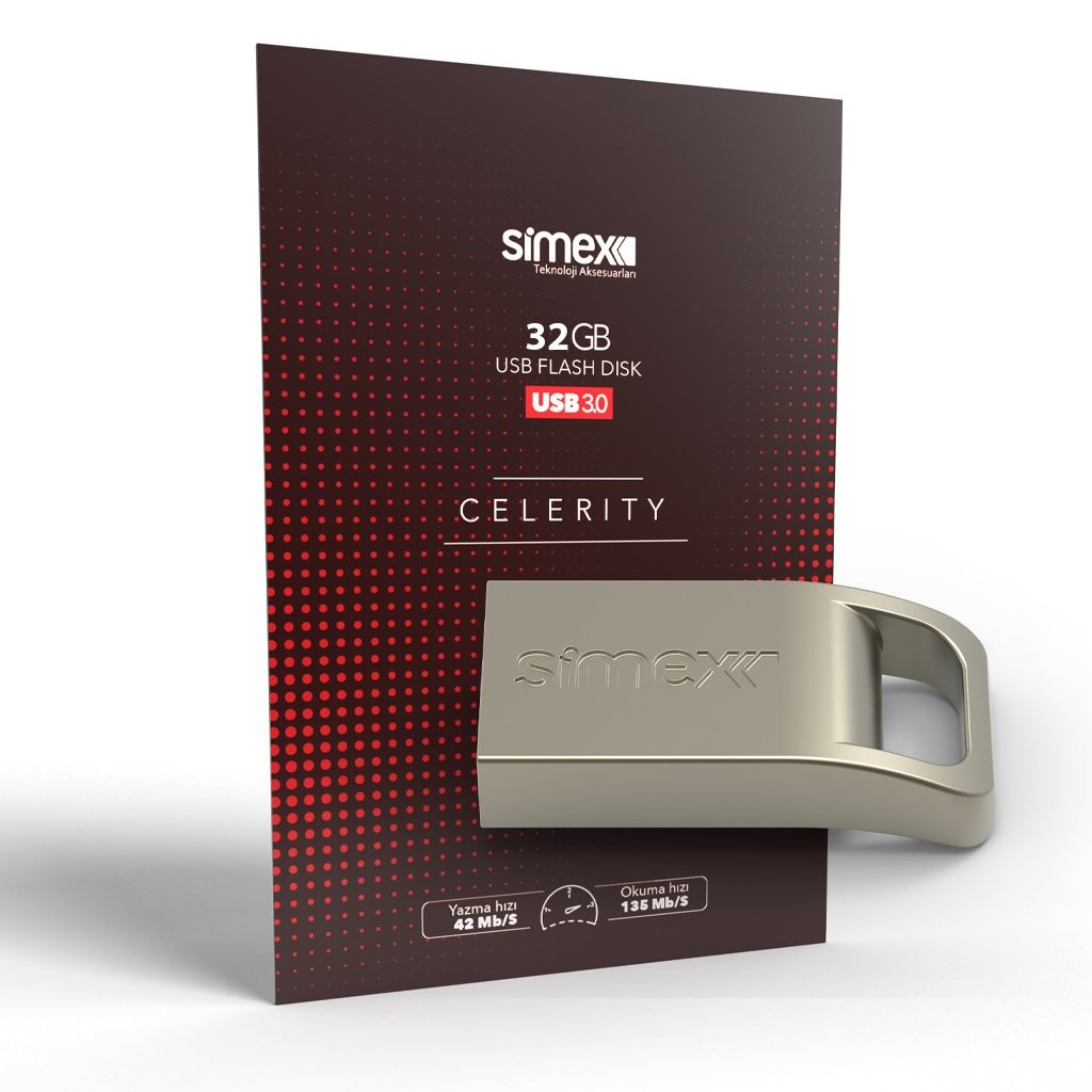 Simex SU-105 Celerity 3.0 Metal 32GB USB Bellek
