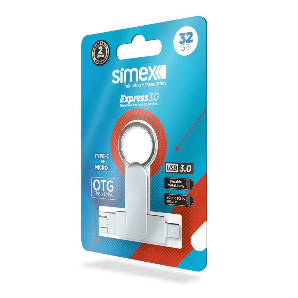 Simex SU-104 Express 3.0 Otg Micro - Type C 32GB USB Bellek
