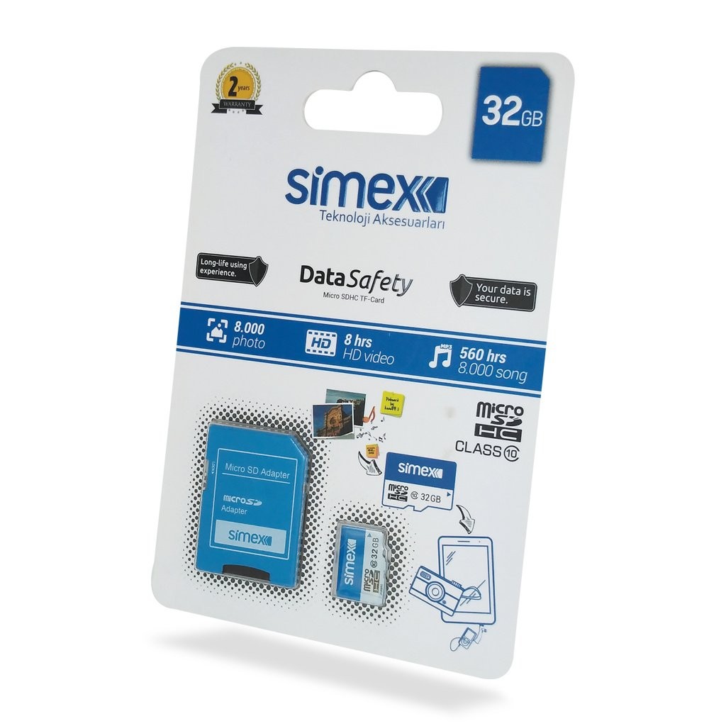 Simex SH-101 Data Safety Micro SD 32GB Hafiza Karti