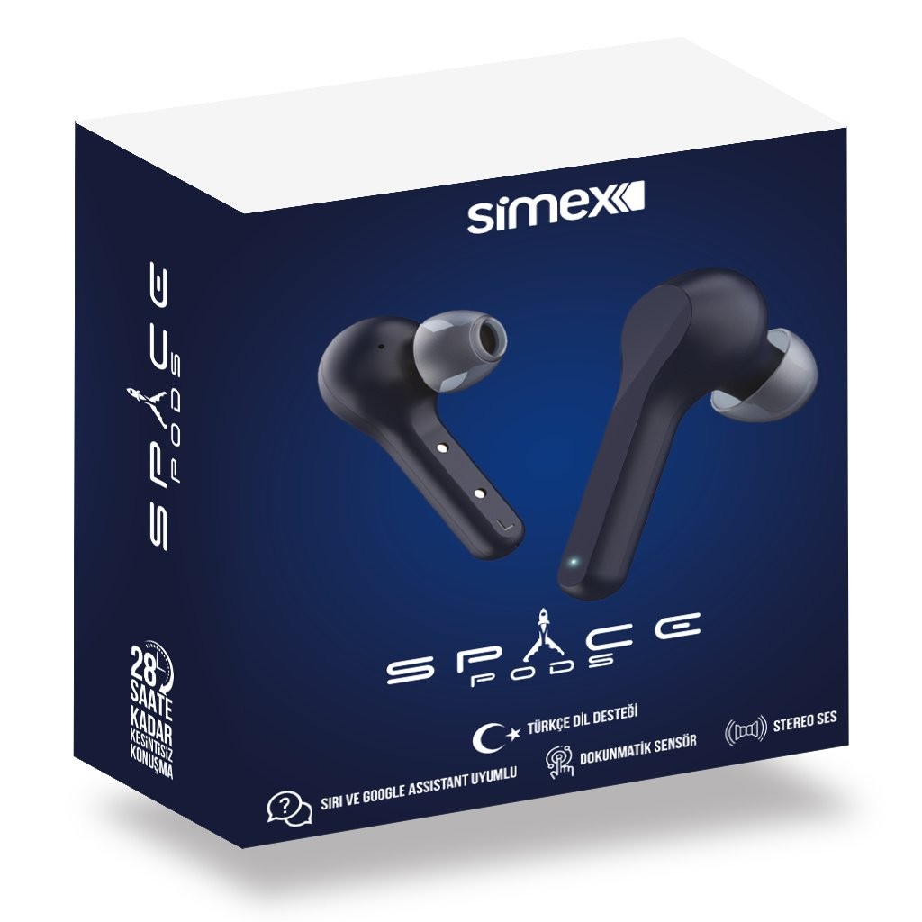 Simex TWS-21 Space Pods Mikrofonlu Bluetooth Kulaklik