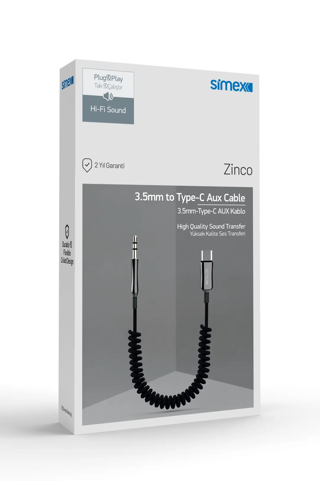 Type-C AUX Kablosu Simex SA-01