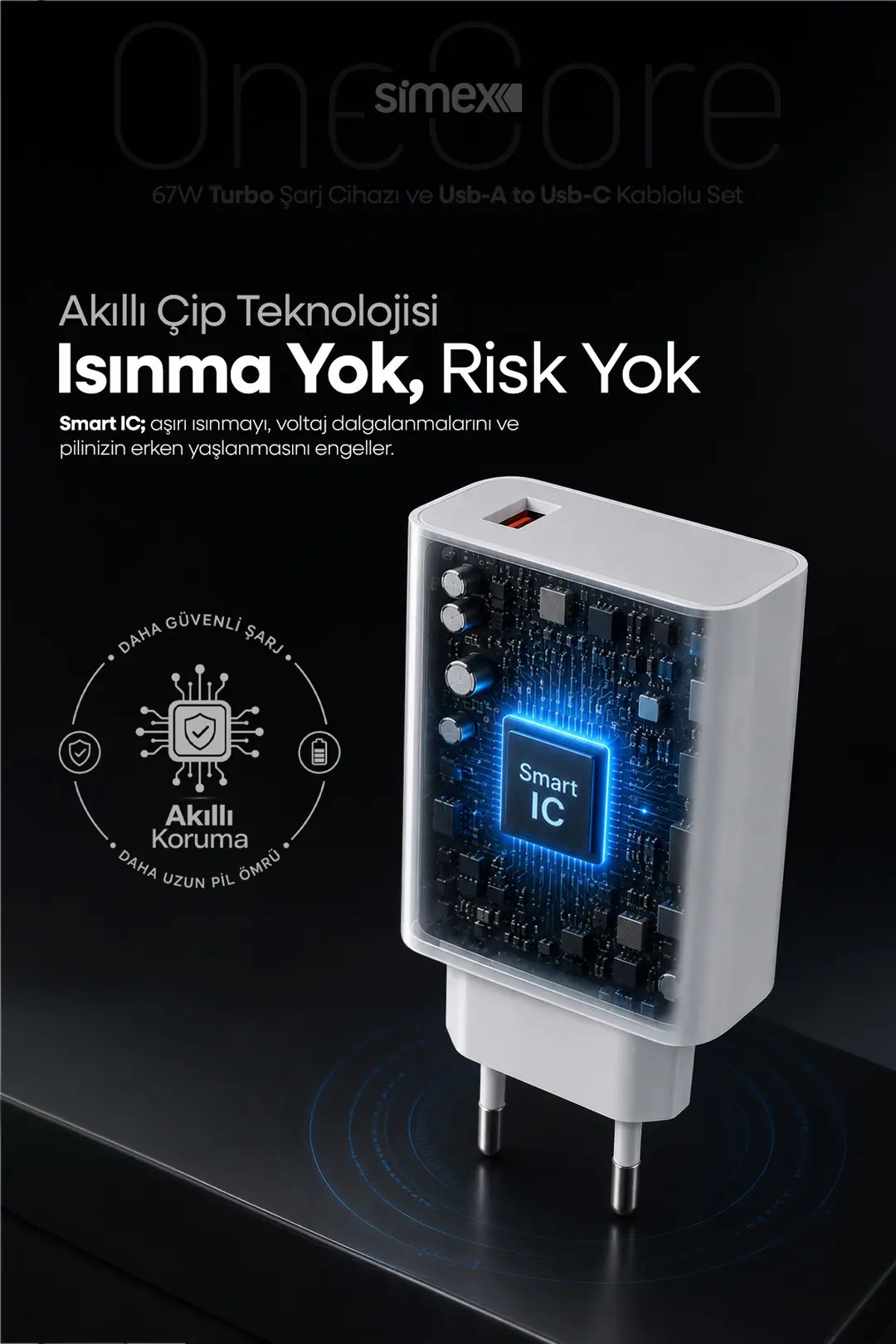 67W Type-C Şarj Aleti Simex SPS-20
