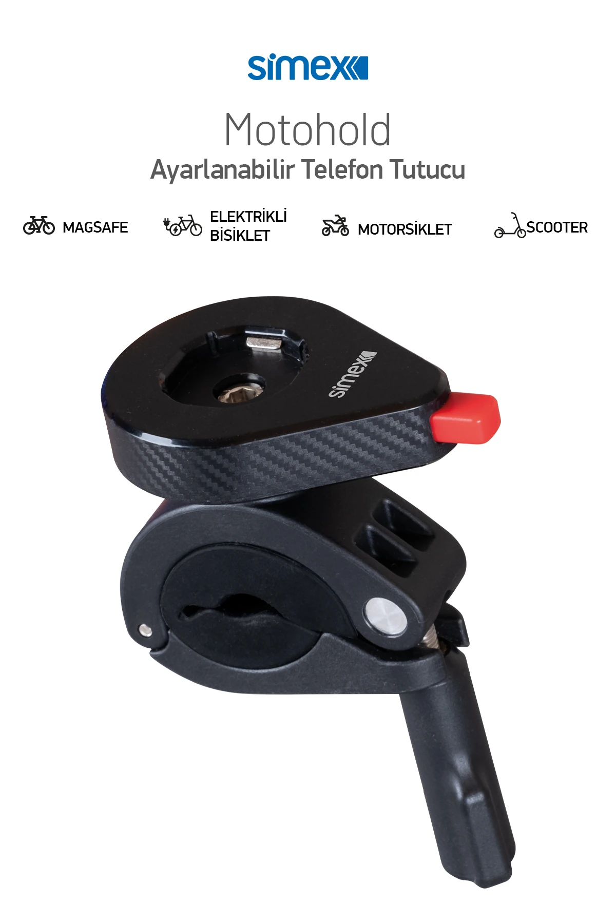 Simex Kilitli Motor Bisiklet Telefon Tutucu ST-205 Motohold