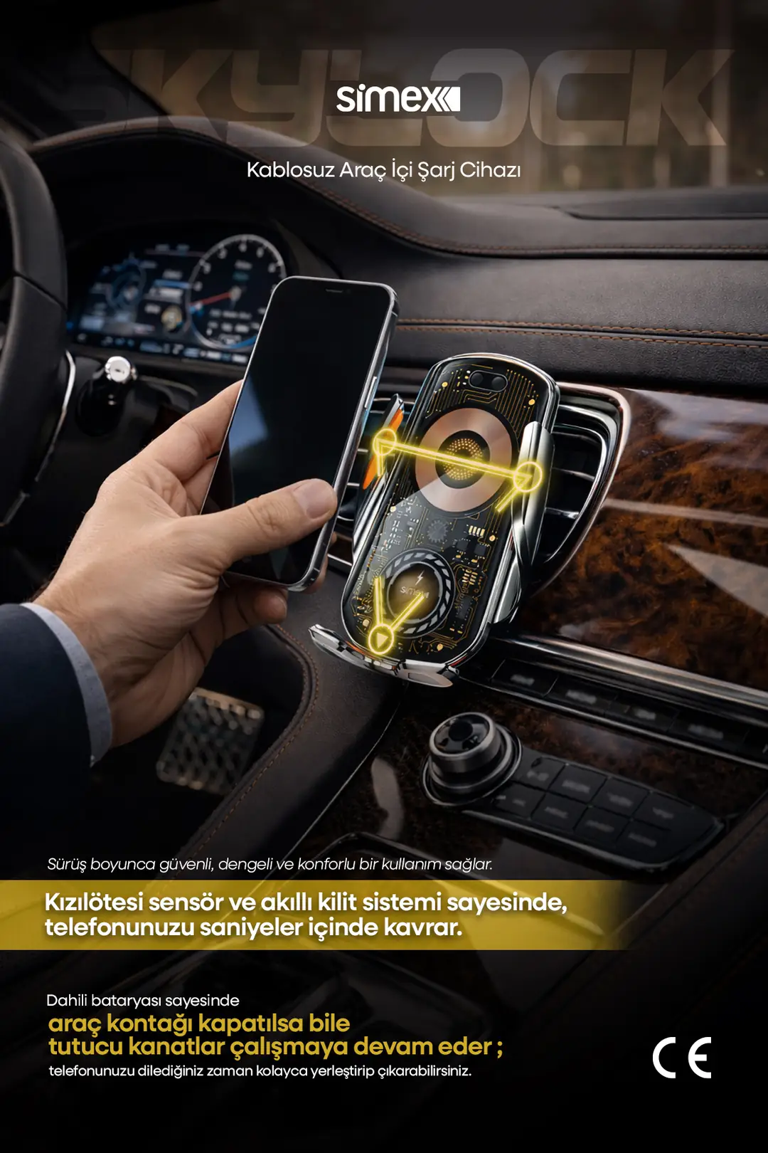 Akıllı Telefon Tutucu Simex ST-212 Skylock