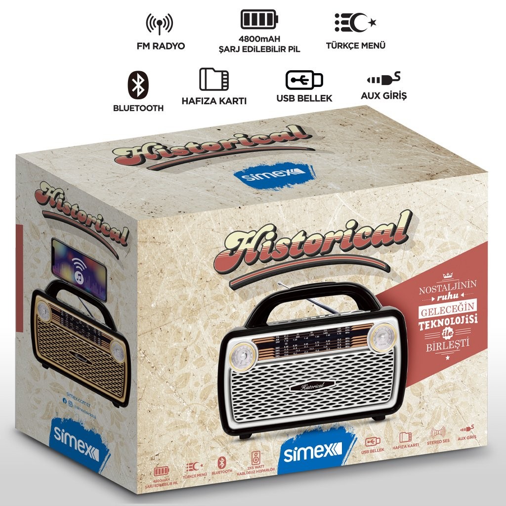 Simex Historical Bluetooth Hoparlör