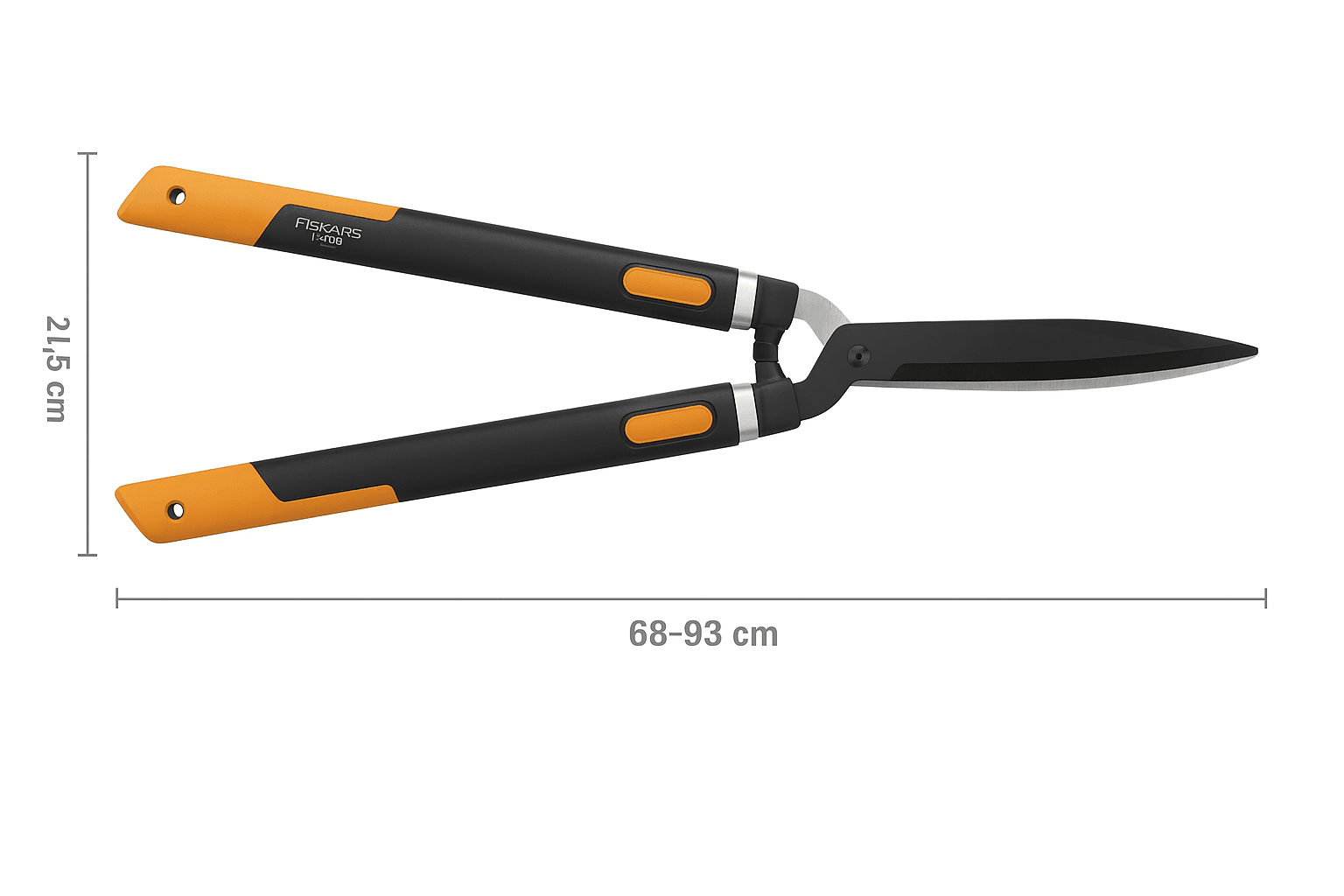 Fiskars HS86 Teleskopik Çit Budama Makası - Uzatılabilir Saplı Çalı Budama Makası (68-93 cm)