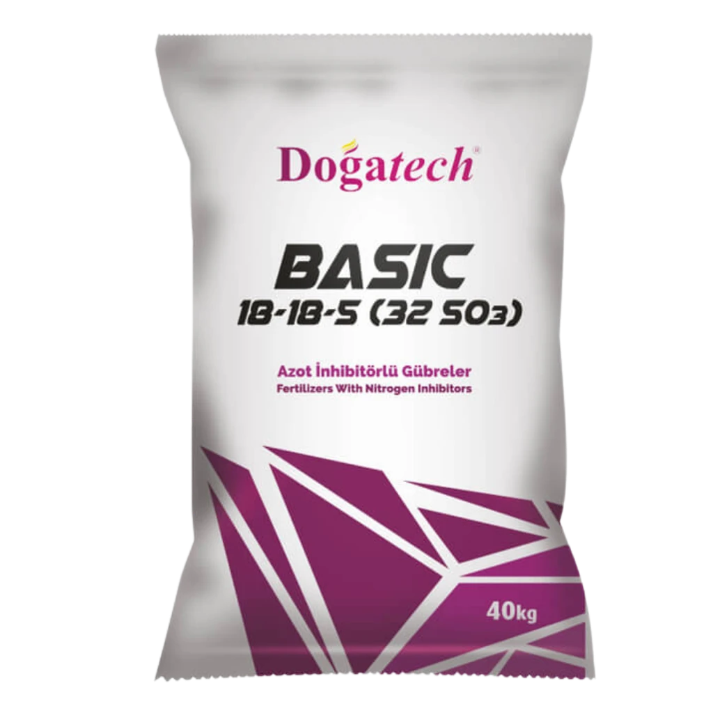 Doğatech BASIC 18-18-5 + %32 SO₃ – DMPB Azot İnhibitörlü Granül NPK Taban Gübresi (40 kg)