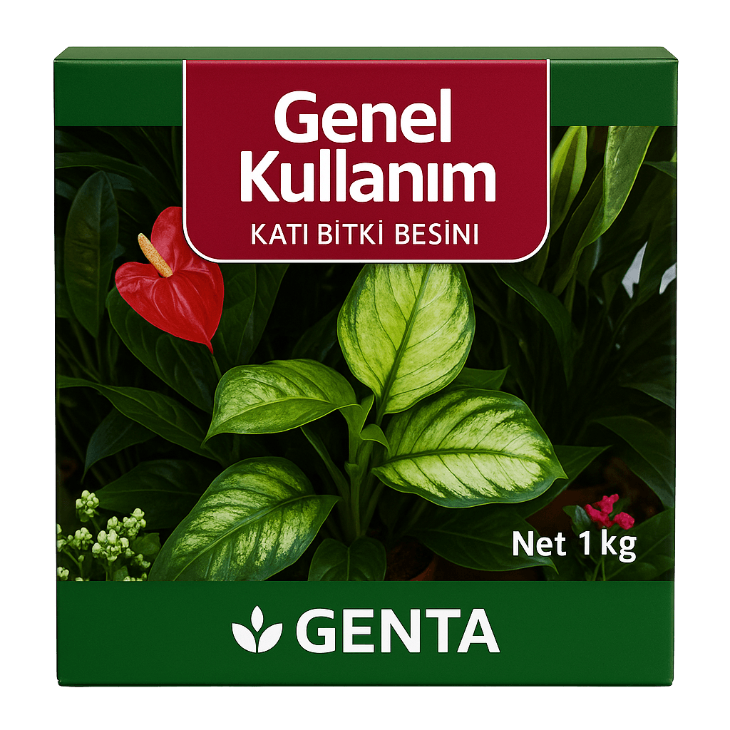 GENTA Genel Kullanım Katı Bitki Besini 1 Kg | Saksı ve Bahçe Bitkileri İçin Doğal Bitki Yemi