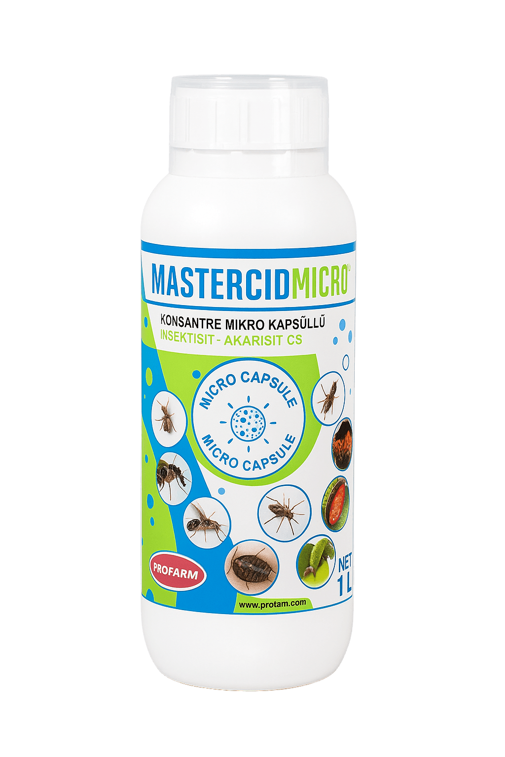 Profarm Mastercid Micro CS 1 L – Mikro Kapsüllü Hem Uçan Hem Sürüngen Haşere İlacı, 90 Gün Süreli Etki