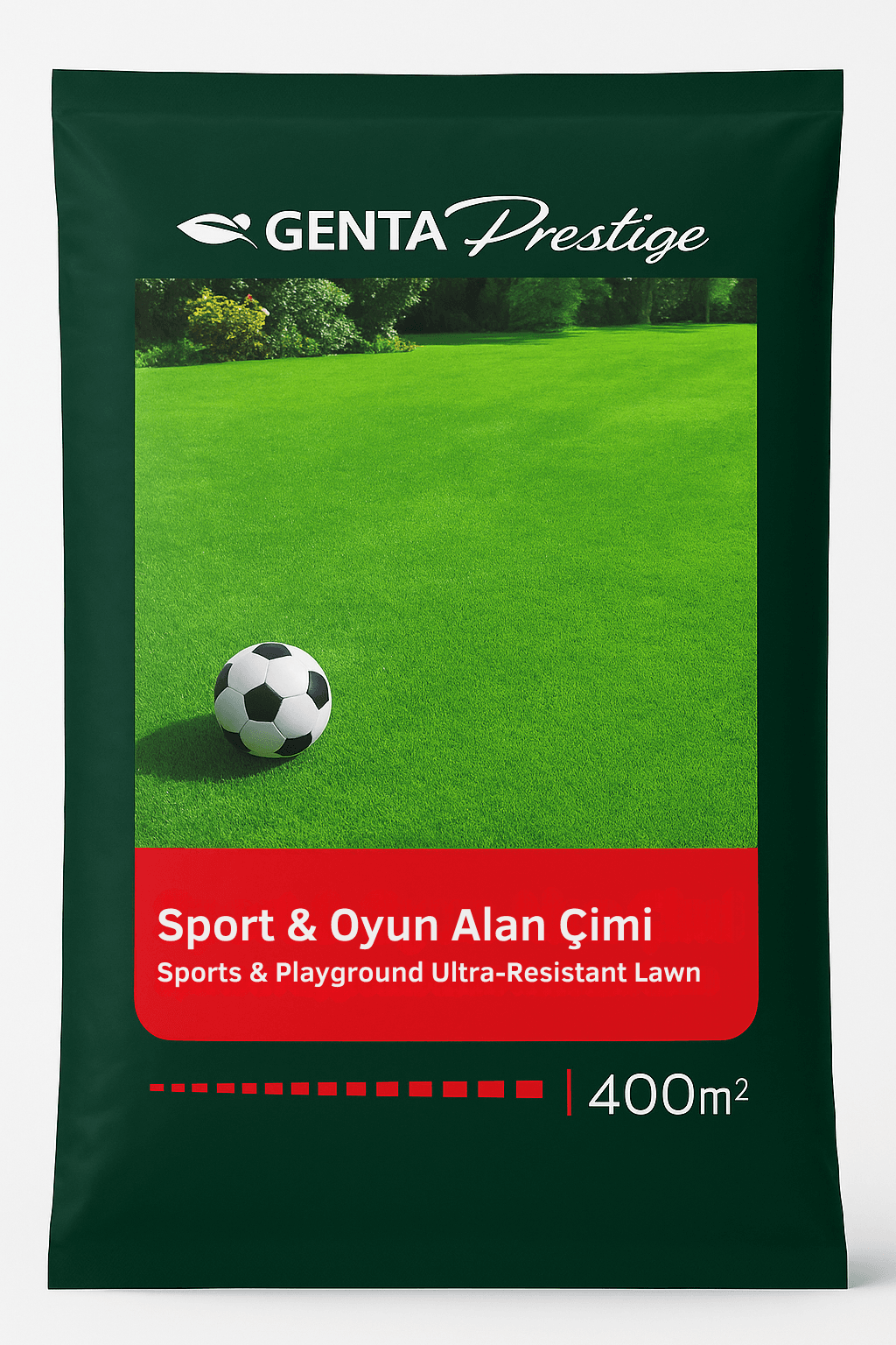 GENTA Prestige Spor ve Oyun Alanı Çimi | 10 kg | 400 m² | Ultra Dayanıklı Çim Tohumu