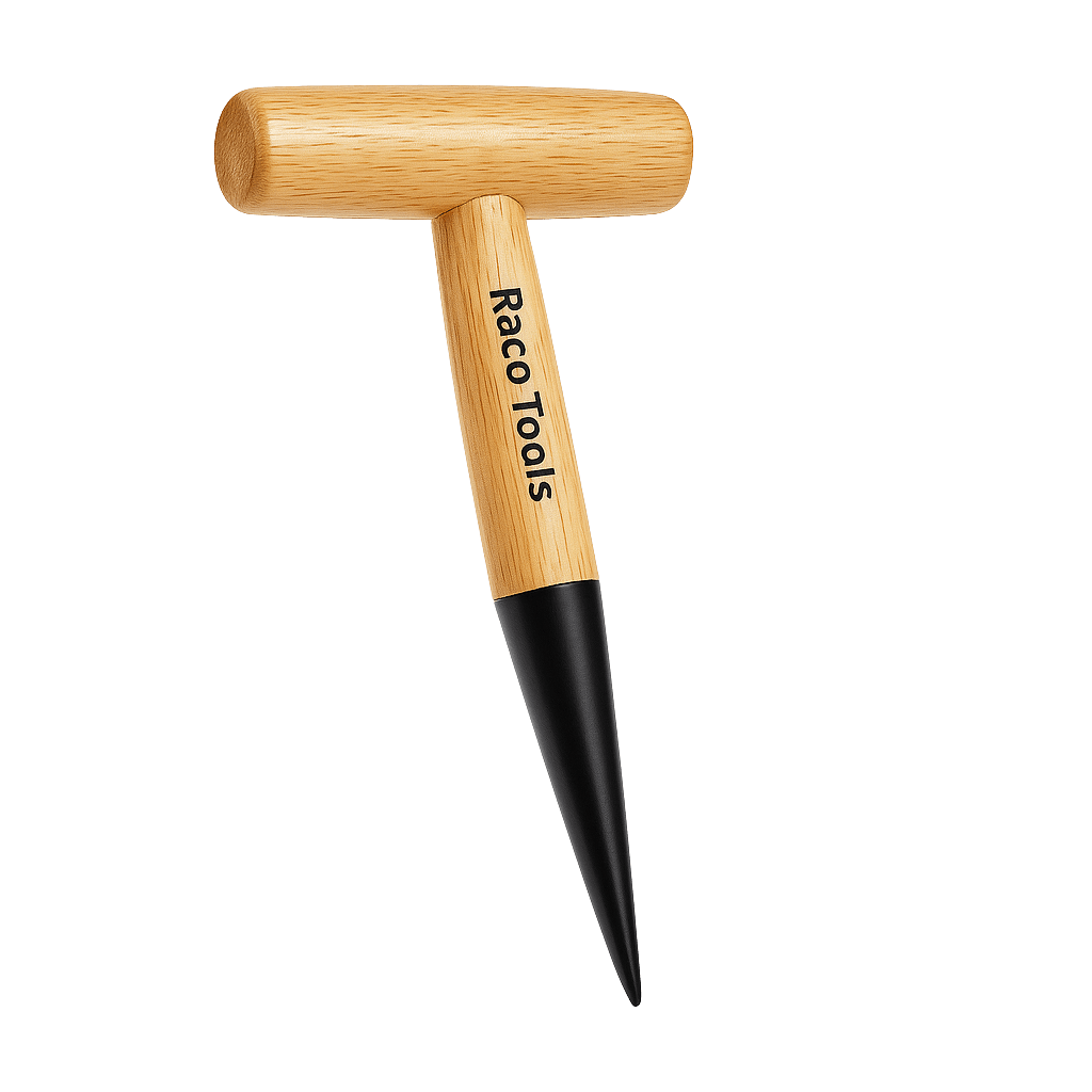 Raco Tools Ahşap Saplı Bahçe Dikim Şişi – Dayanıklı Uçlu Fidancı Kazığı