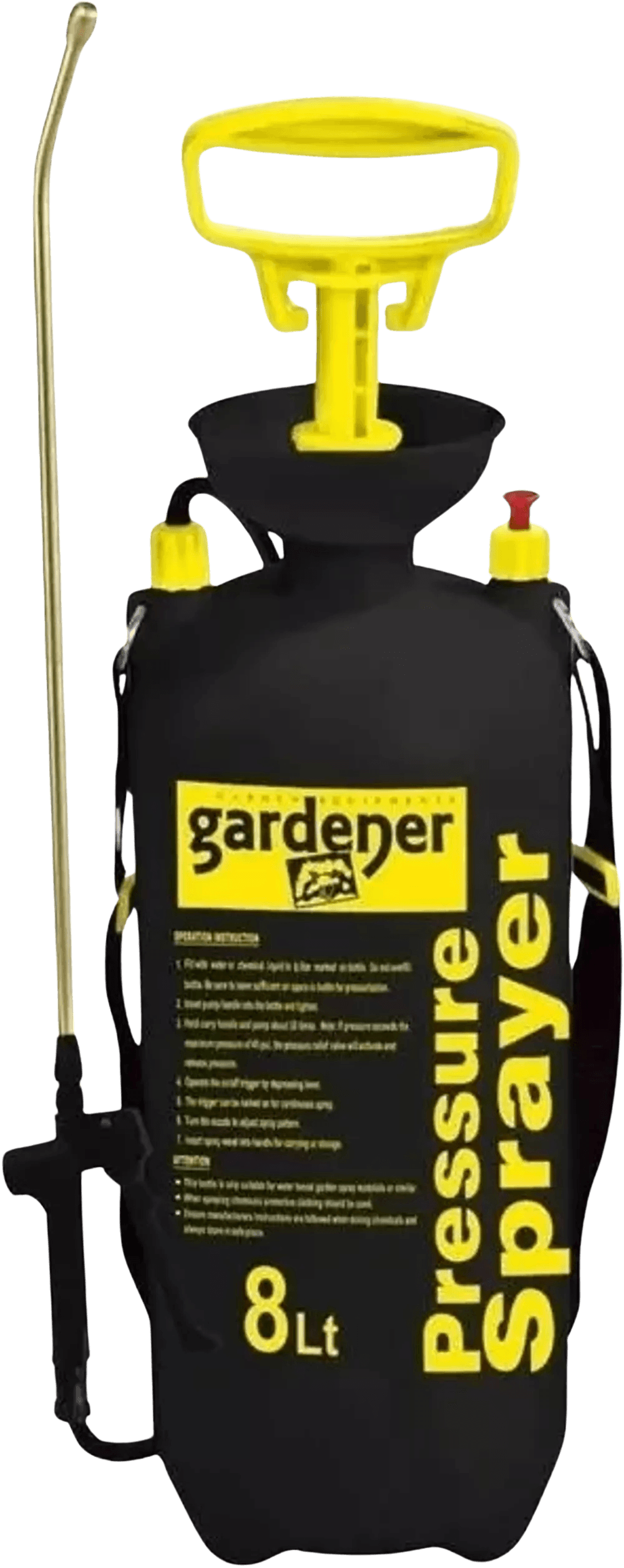 Gardener 8 Lt Basınçlı Pompa (Pirinç Mızraklı, Ayarlı Meme)