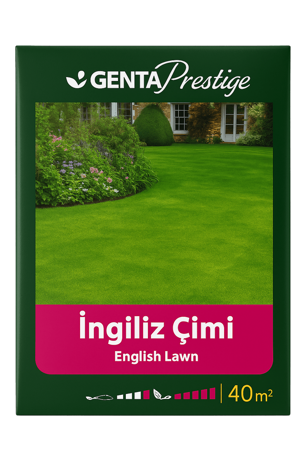 GENTA Prestige İngiliz Çimi | 40 m² | Yoğun Dokulu Estetik Çim Tohumu | English Lawn