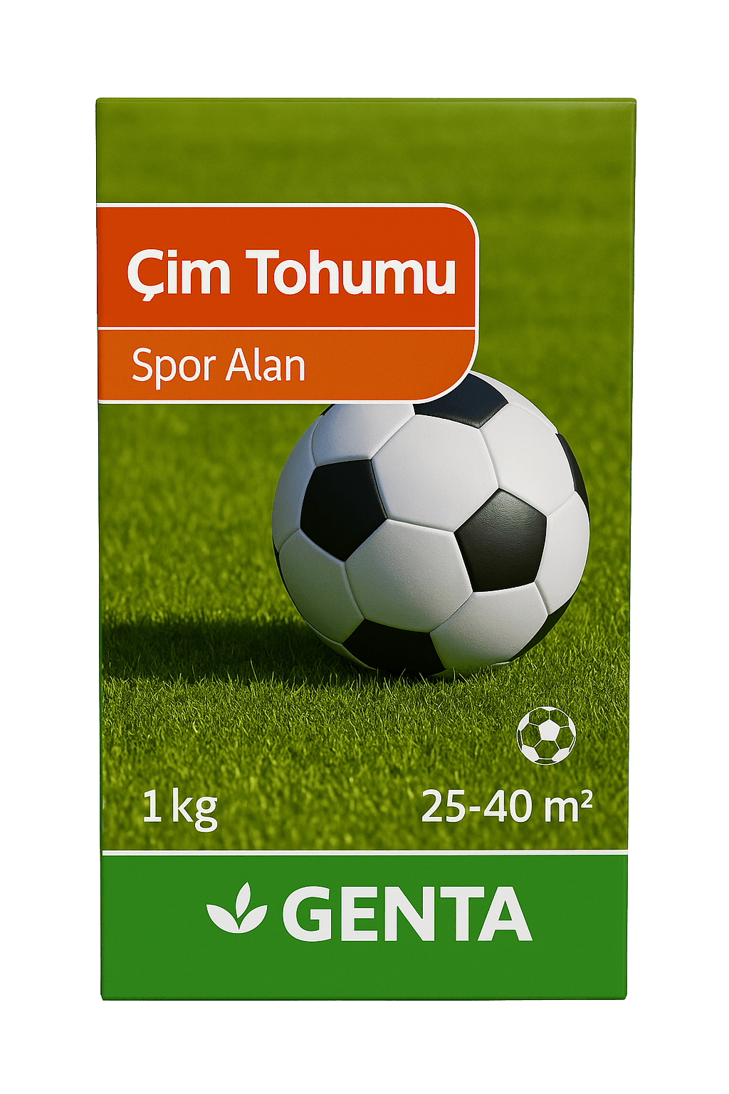 Genta Spor Alan Çim Tohumu 1 Kg | Dayanıklı ve Sık Yapılı Çim | 25-40 m² Alan Kaplama