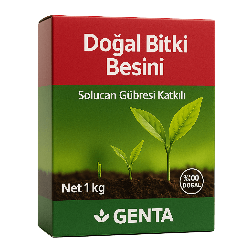 GENTA Doğal Bitki Besini 1 Kg | %100 Organik Solucan Gübresi Katkılı Toprak Destekleyici
