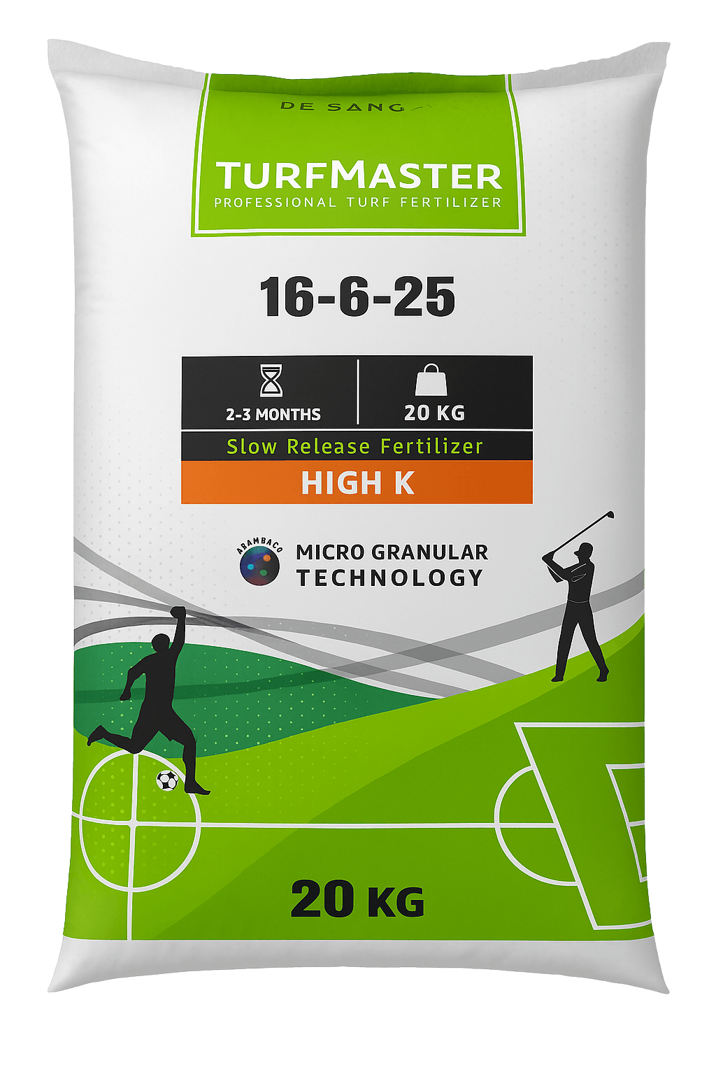 TurfMaster 16-6-25 Yavaş Salınımlı Çim Gübresi 20 Kg - Yüksek Potasyumlu Spor Alanı Gübresi