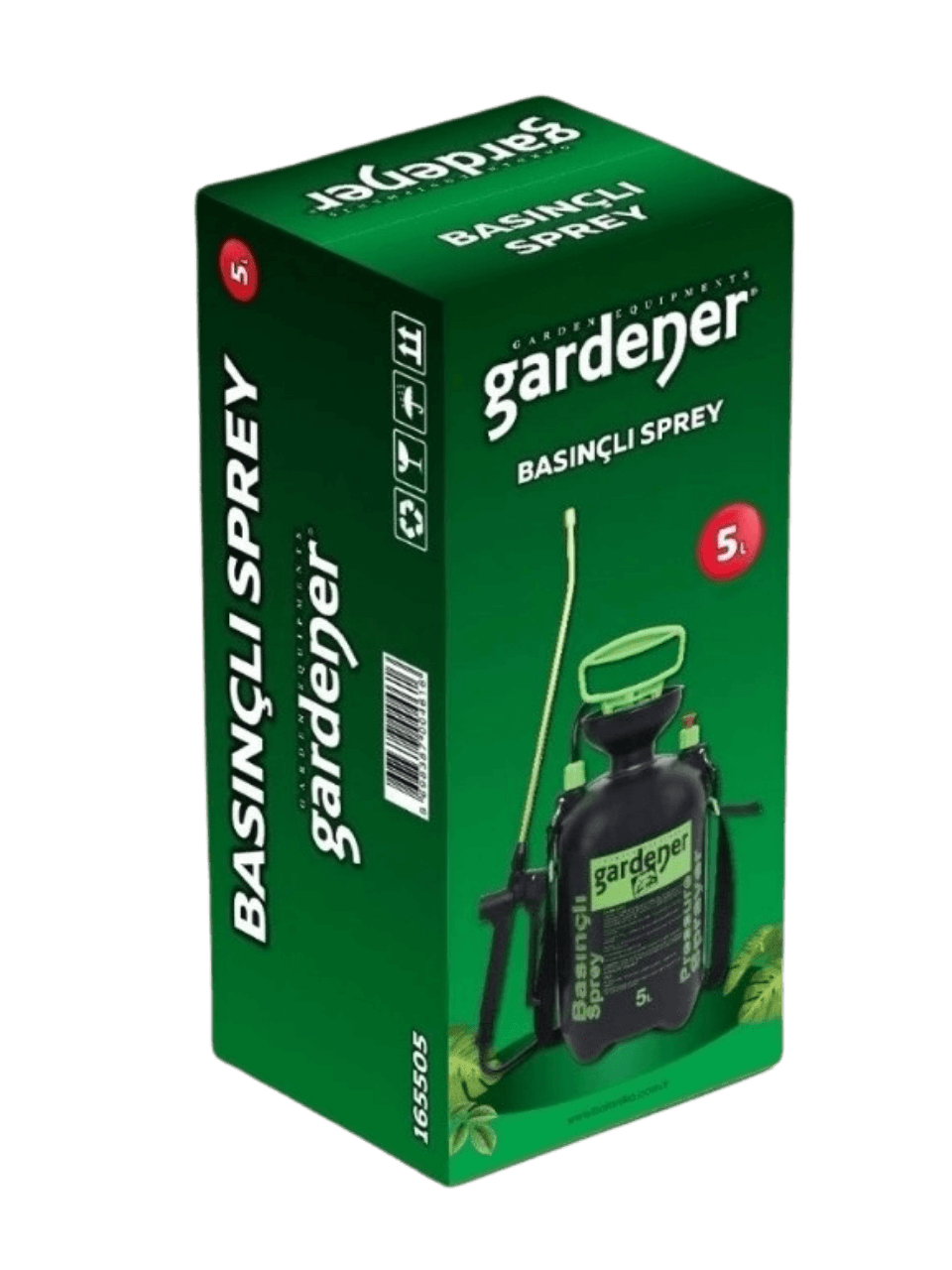 Gardener 5 Lt Basınçlı Pompa (Pirinç Mızraklı, Ayarlı Meme)
