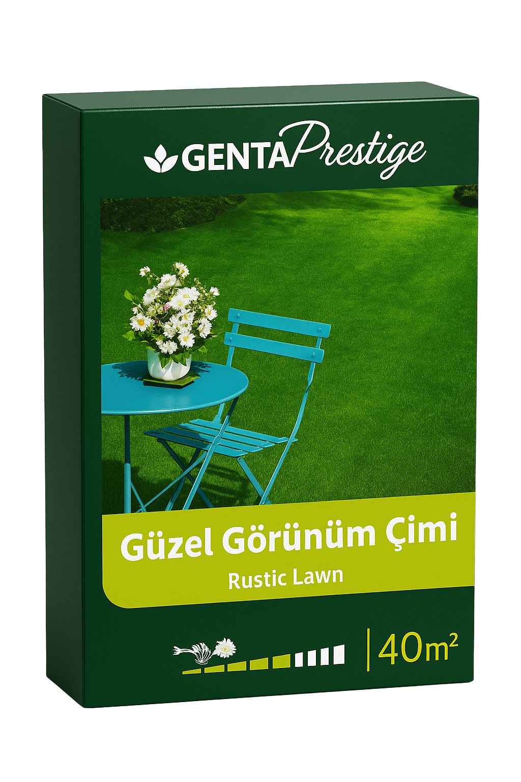 GENTA Prestige Güzel Görünüm Çimi | Rustic Lawn Çim Tohumu | 40 m²