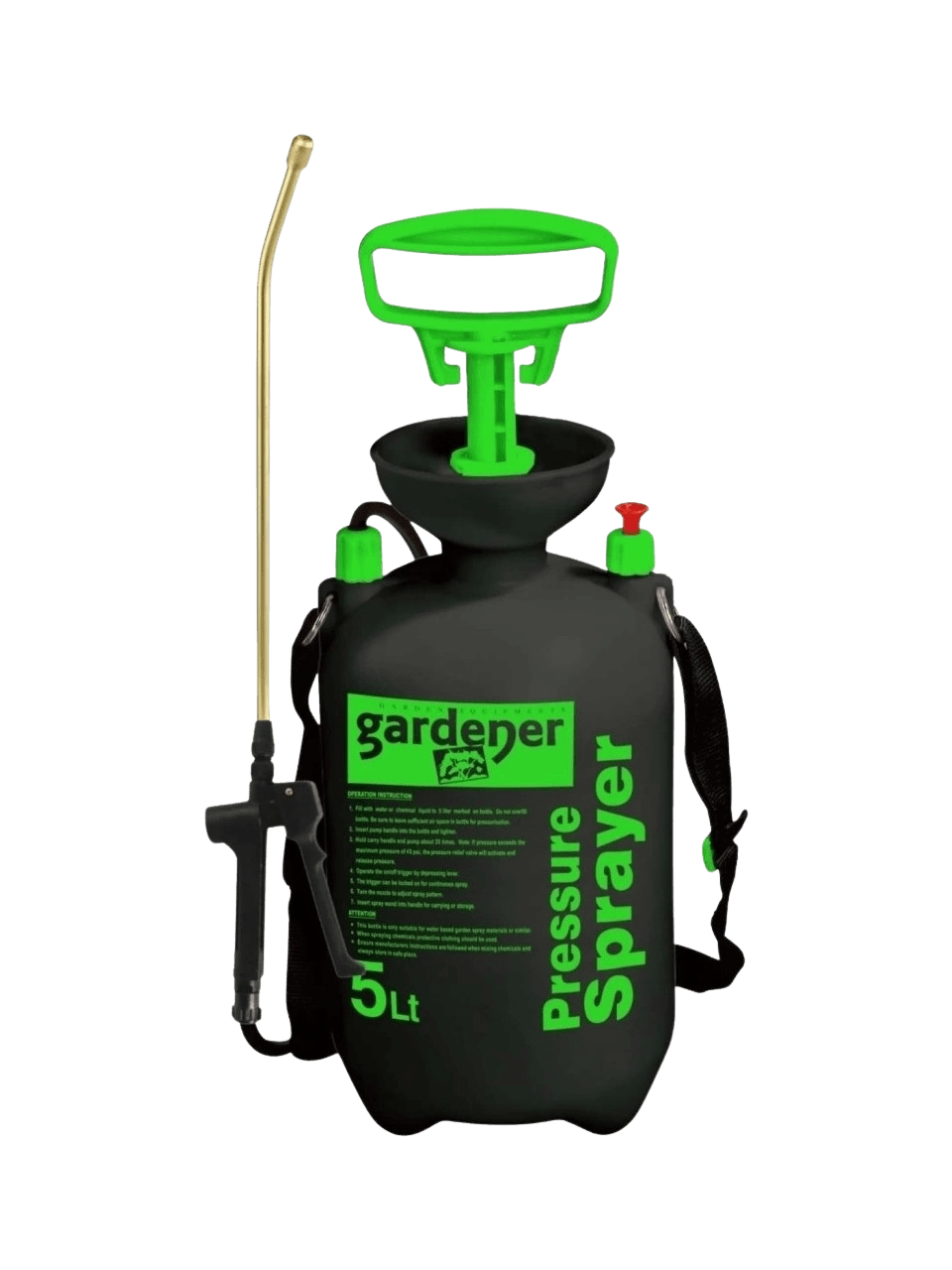 Gardener 5 Lt Basınçlı Pompa (Pirinç Mızraklı, Ayarlı Meme)