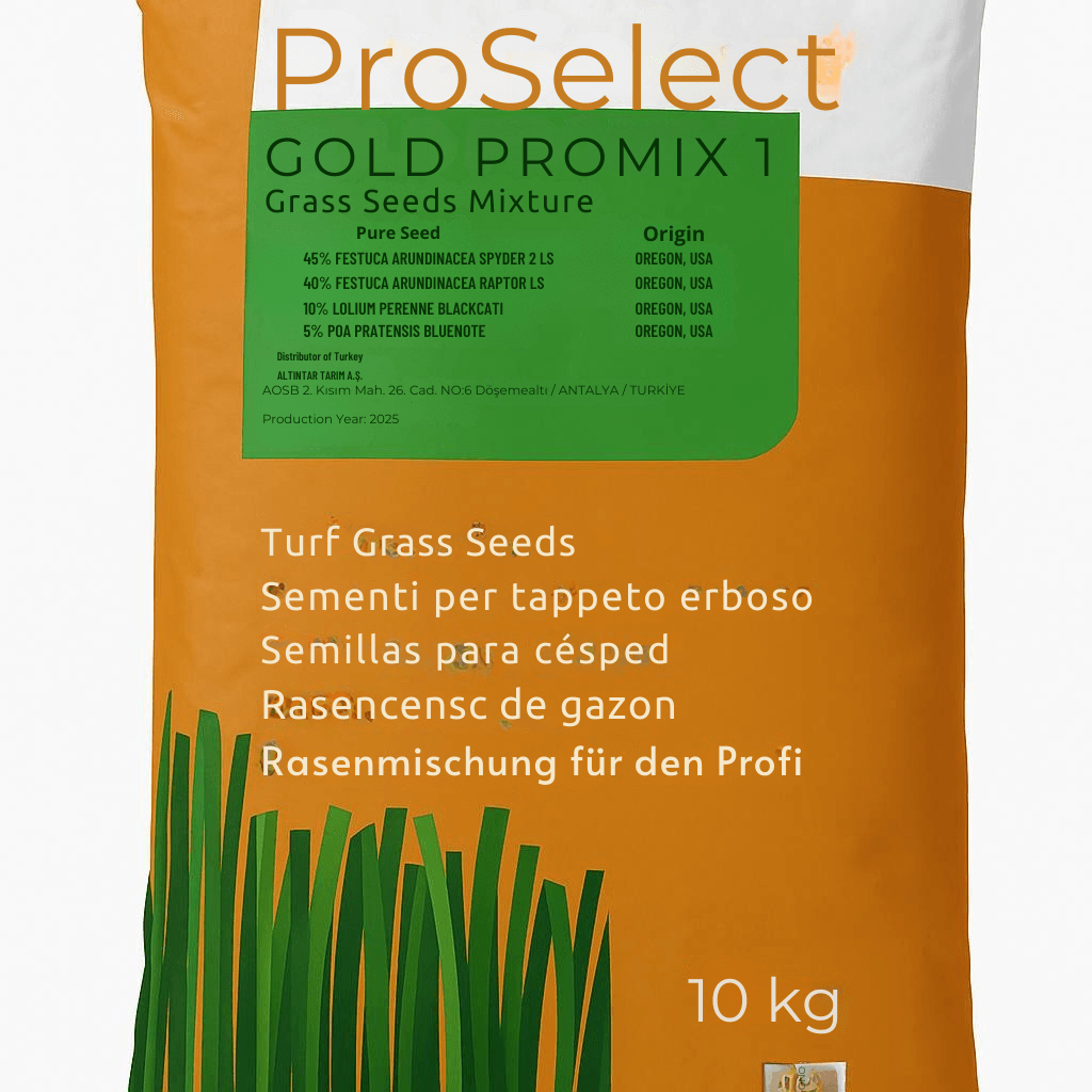 ProSelect GOLD PROMIX 1 Çim Tohumu | Profesyonel Karışım | 10 kg | Oregon USA Menşeli
