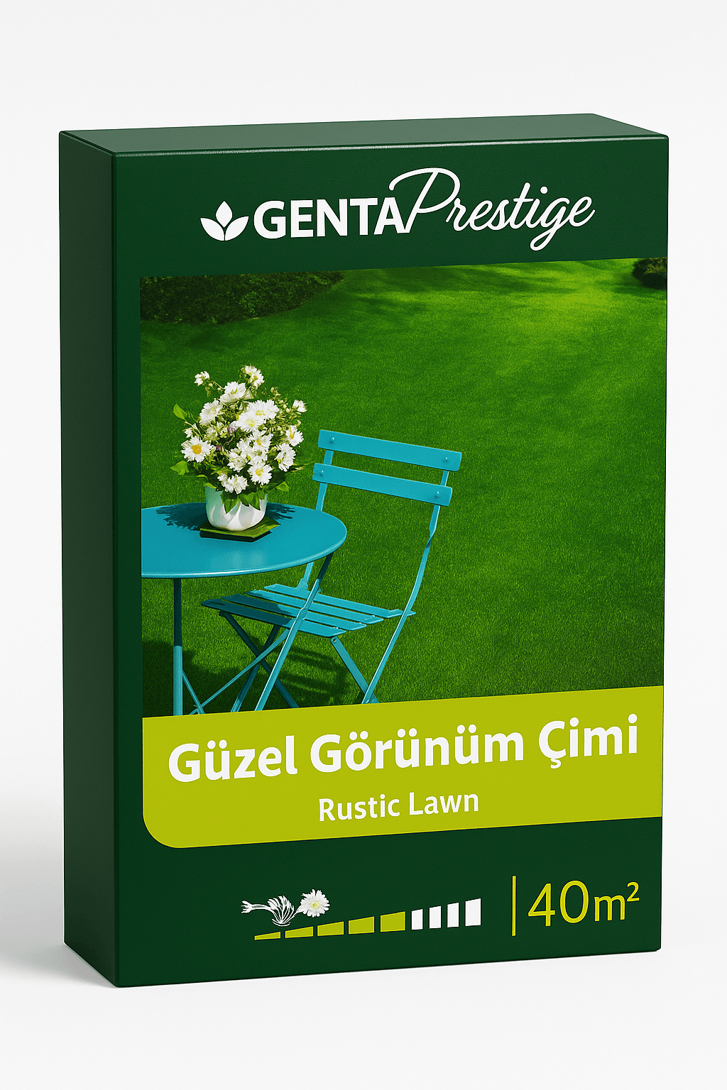 GENTA Prestige Güzel Görünüm Çimi | Rustic Lawn Çim Tohumu | 40 m²