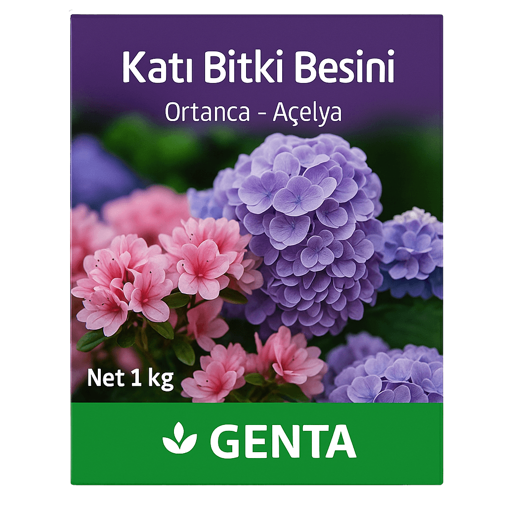 GENTA Katı Bitki Besini 1 Kg | Ortanca ve Açelya Bitkileri İçin Özel Formül