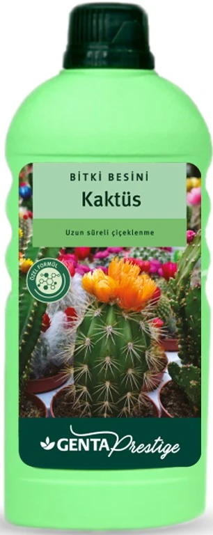 GENTA Prestige Kaktüs Sıvı Bitki Besini 500 ml – Uzun Süreli Çiçeklenme İçin Mikro Element Formülü