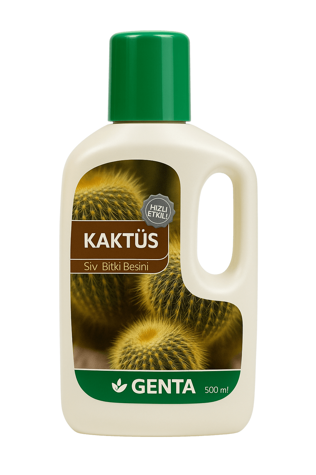 GENTA Kaktüs Sıvı Bitki Besini 500 ml – İz Elementli, Uzun Süreli Çiçeklenme ve Sağlam Kök Formülü