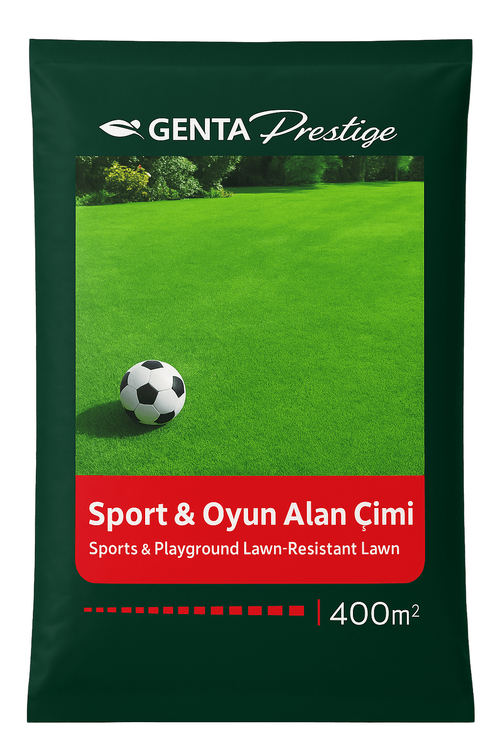 GENTA Prestige Spor ve Oyun Alanı Çimi | 10 kg | 400 m² | Ultra Dayanıklı Çim Tohumu