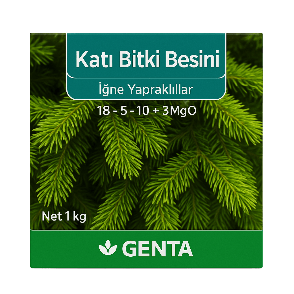 GENTA Katı Bitki Besini 1 Kg | İğne Yapraklılar İçin Özel Formül | 18-5-10 + 3MgO