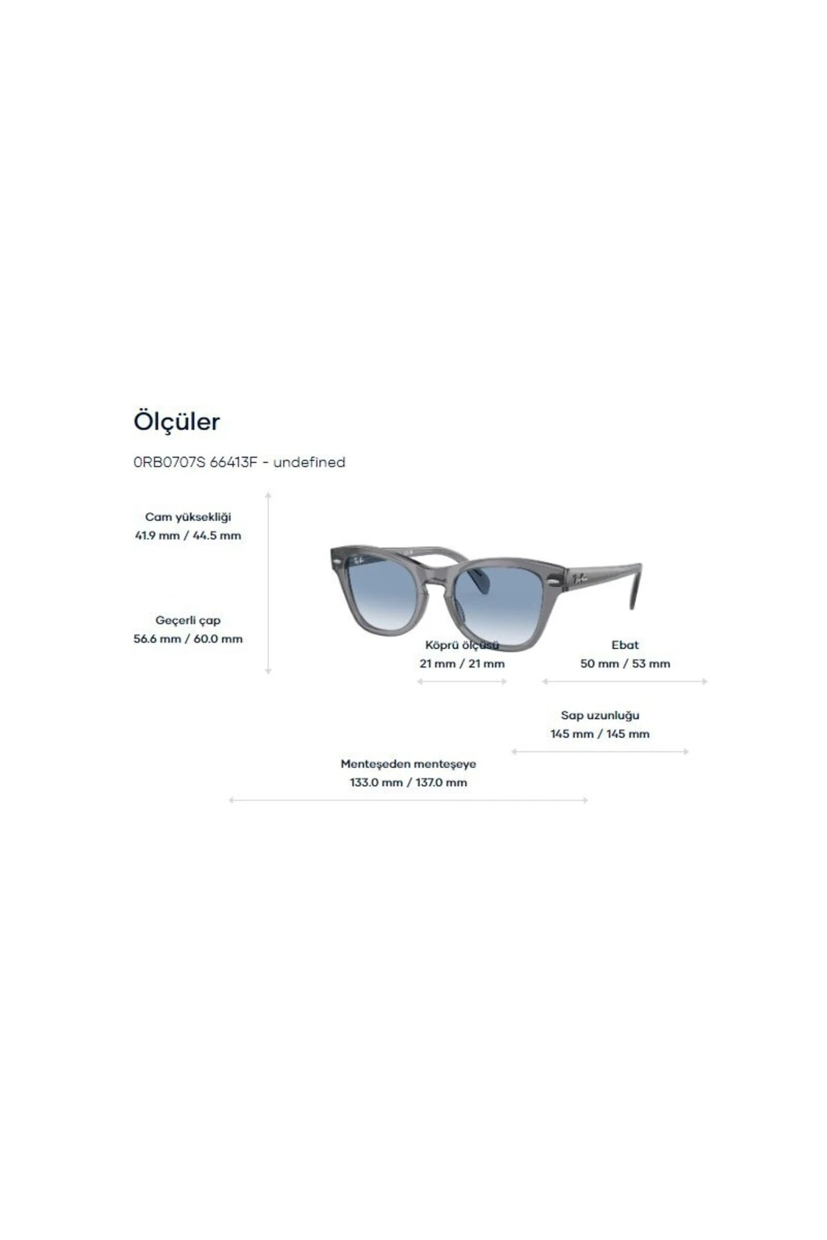 RB 0707S 6641/3f 50 Güneş Gözlüğü