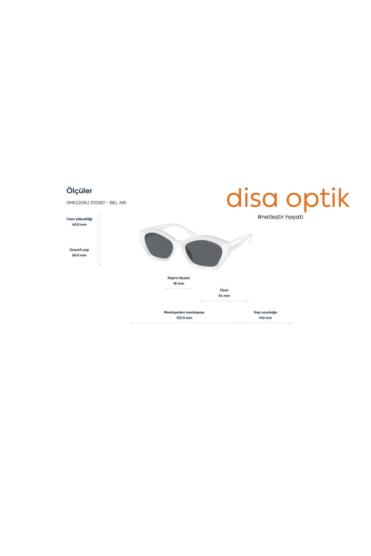 MK 2209U 310087 54 Kadın Güneş Gözlüğü