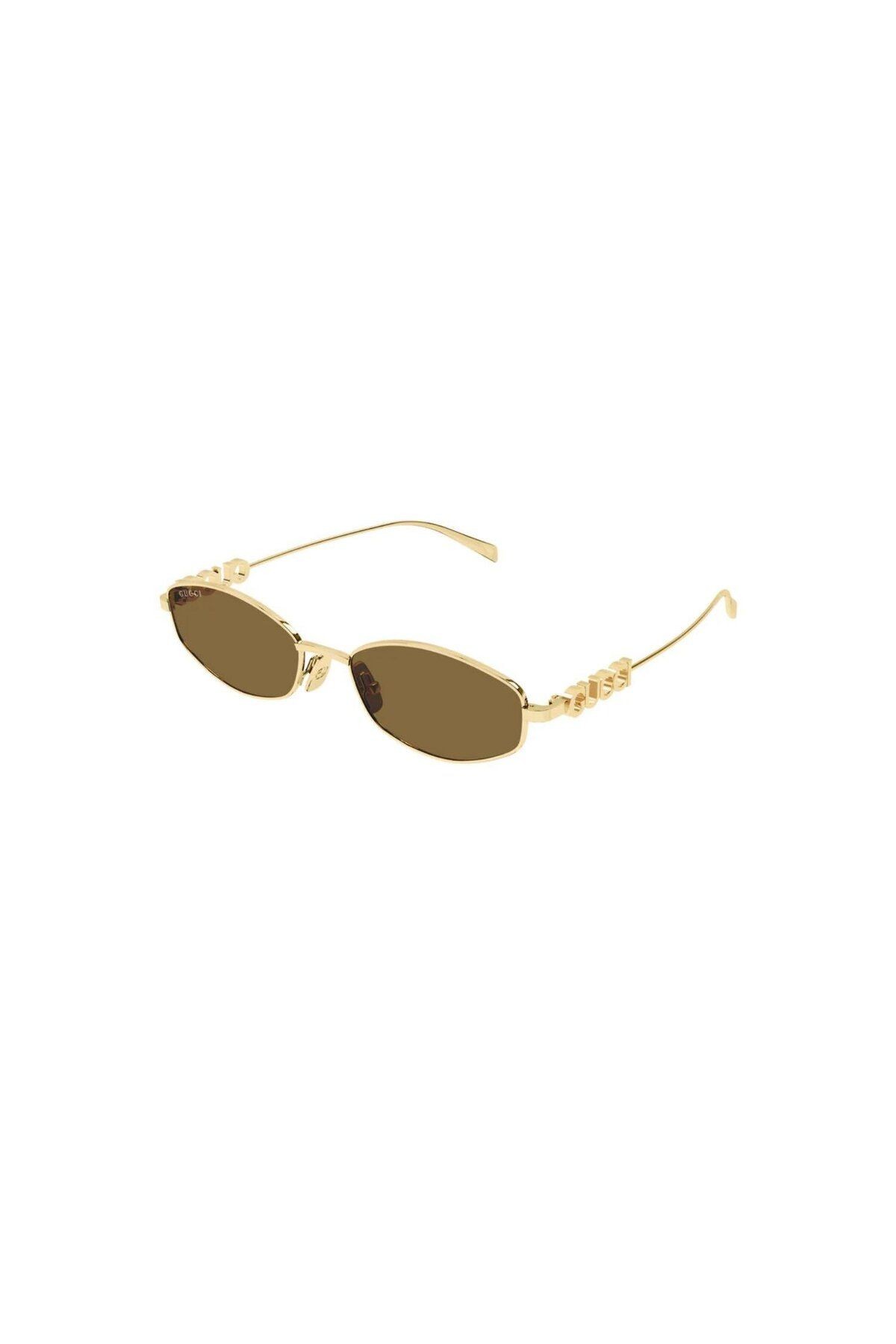 Gg 1802s 005 55 Kadın Geometrik Gold Metal Güneş Gözlüğü