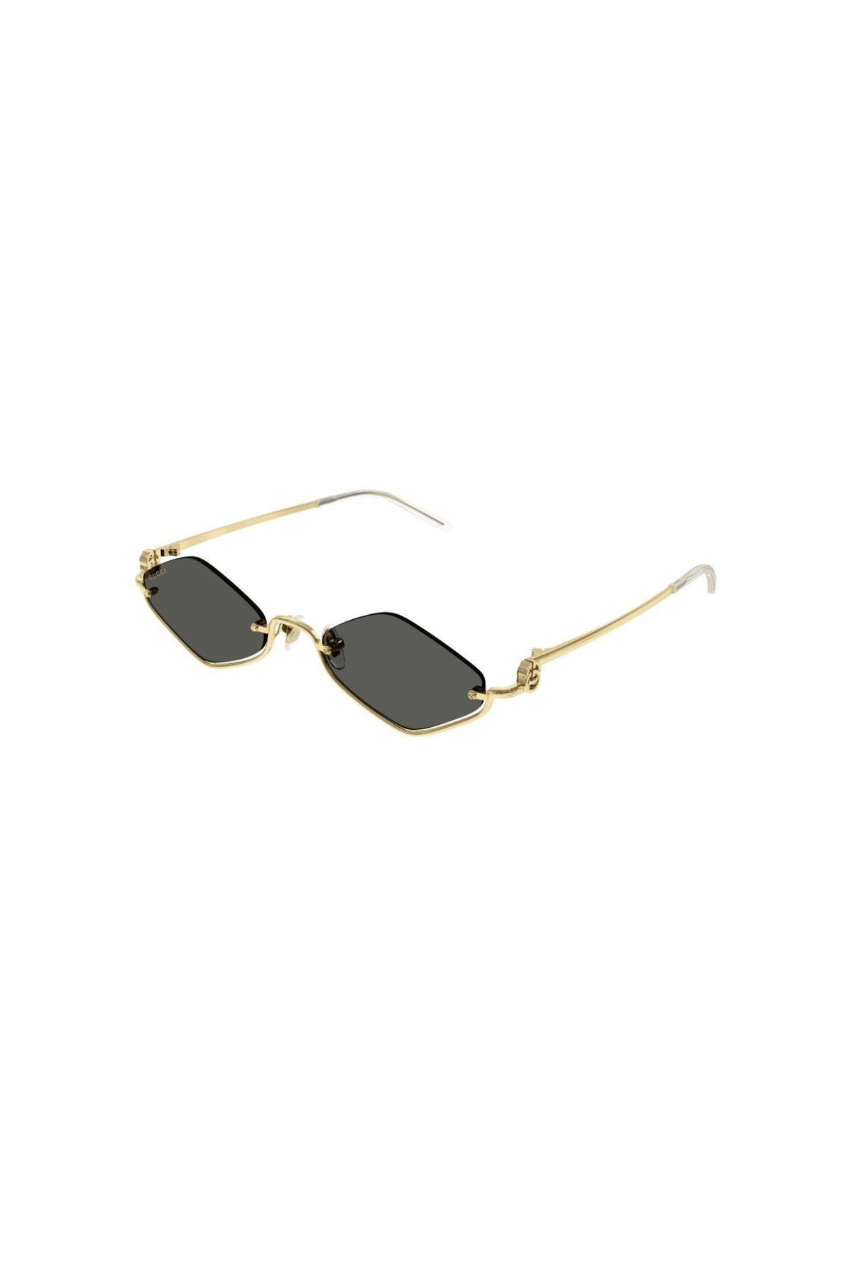 Gg 1604s 001 53 Kadın Geometrik Gold Metal Güneş Gözlüğü