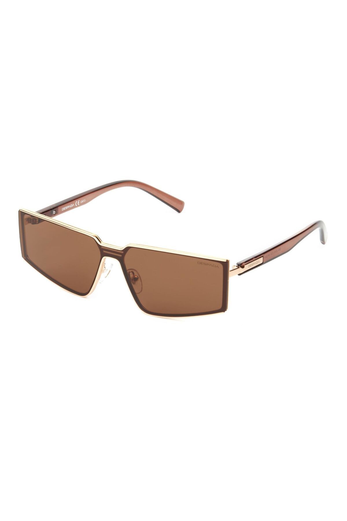 DS 2311 C2 Geometrik Kahverengi Unisex Güneş Gözlüğü