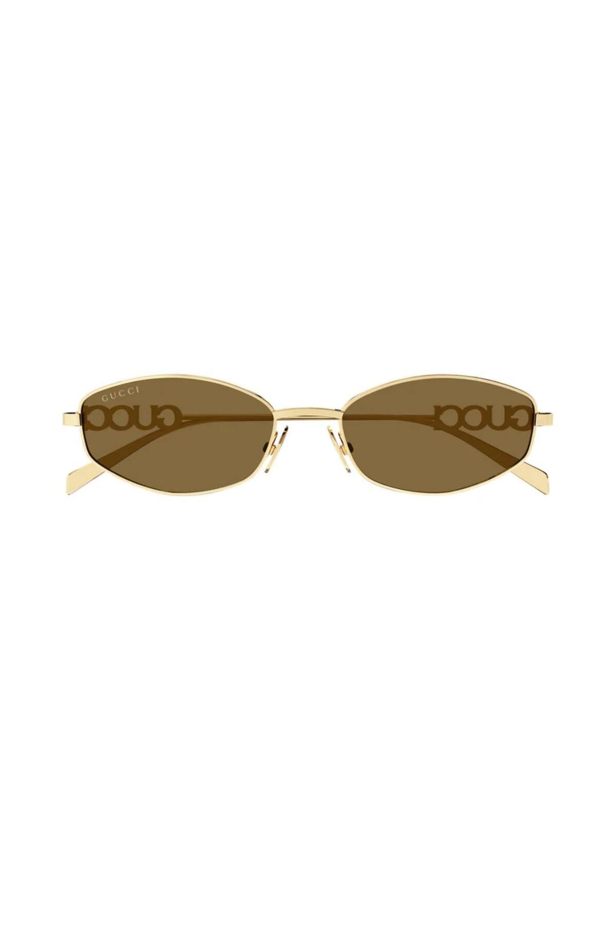Gg 1802s 005 55 Kadın Geometrik Gold Metal Güneş Gözlüğü