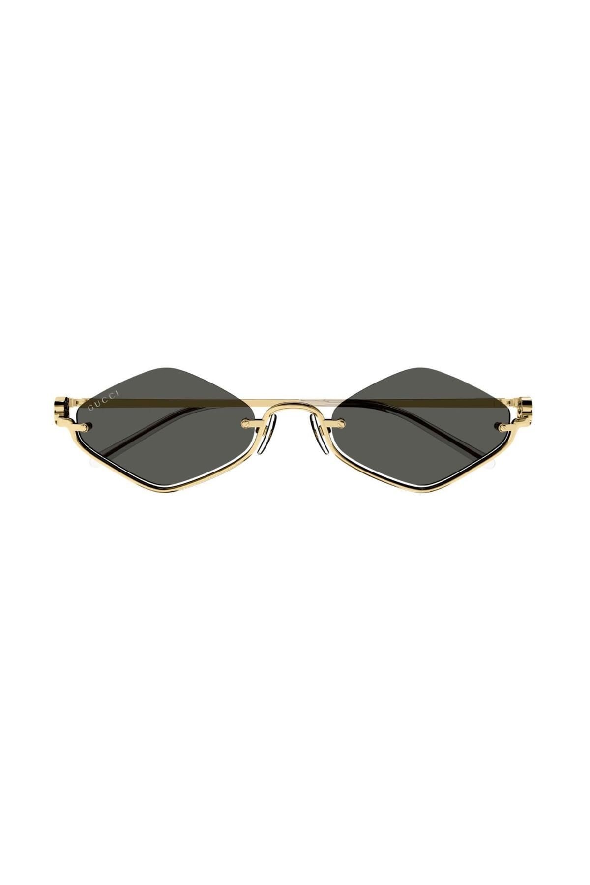 Gg 1604s 001 53 Kadın Geometrik Gold Metal Güneş Gözlüğü