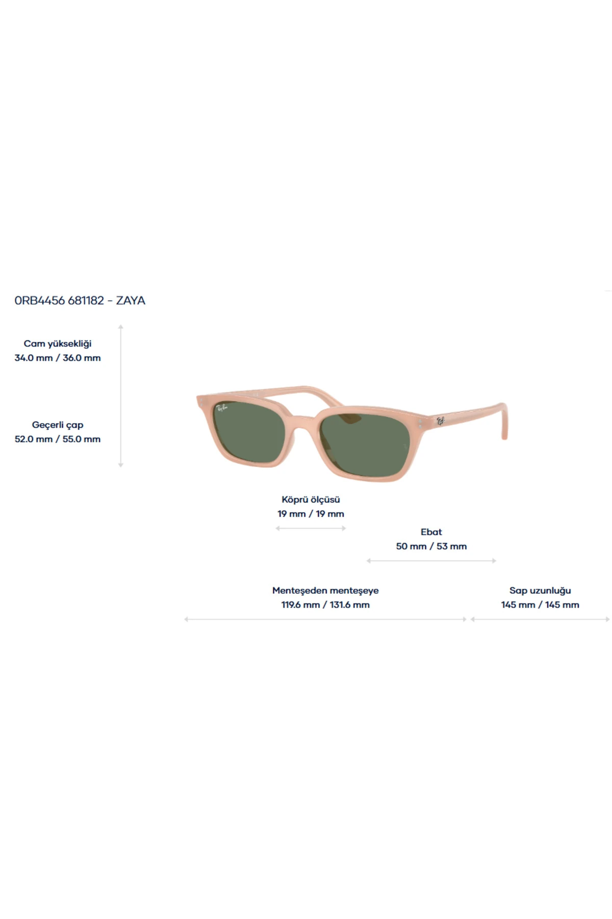 RB 4456 ZAYA 681182 50-19-145 Kadın Güneş Gözlüğü