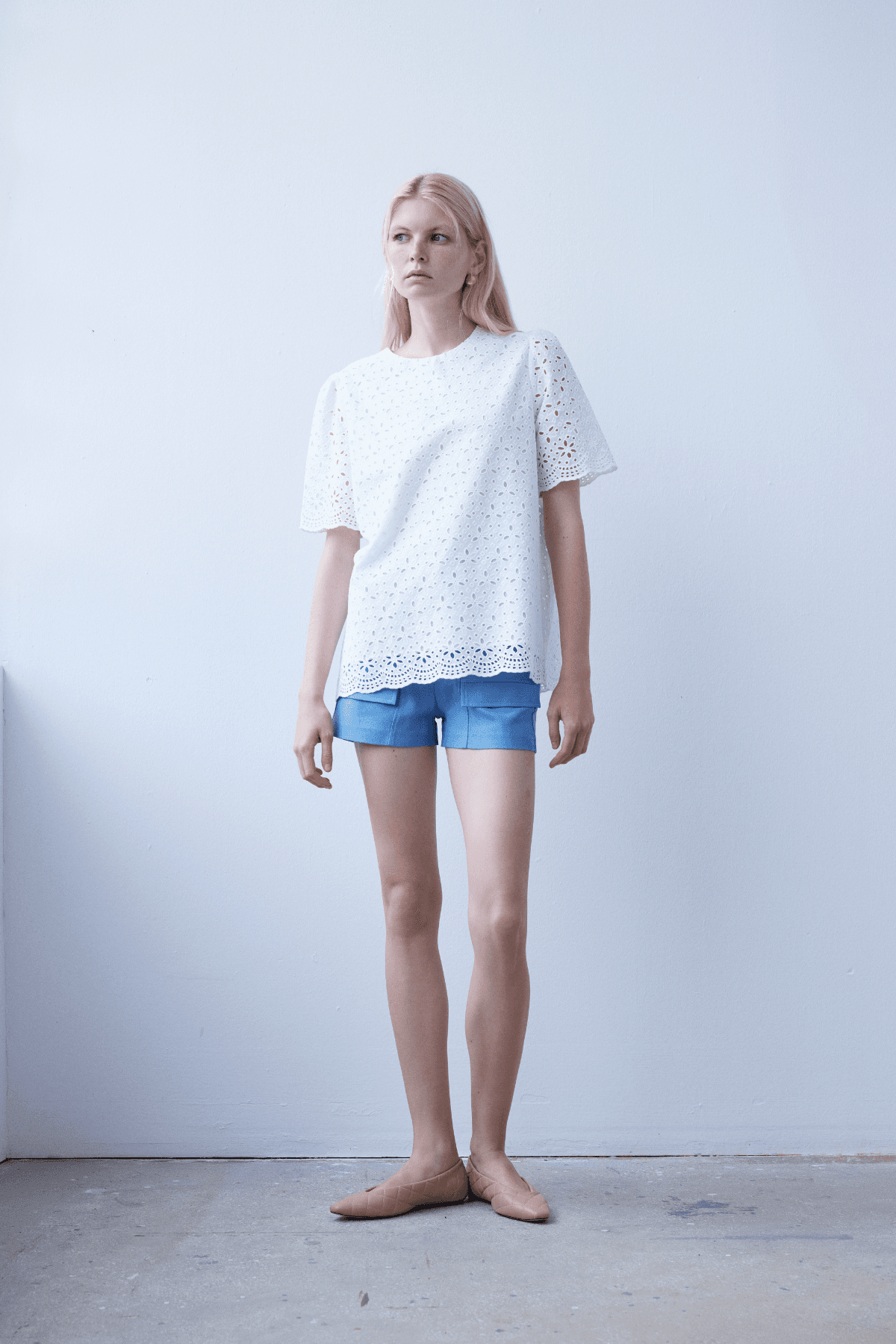 Organic Cotton White Guipure Blouse