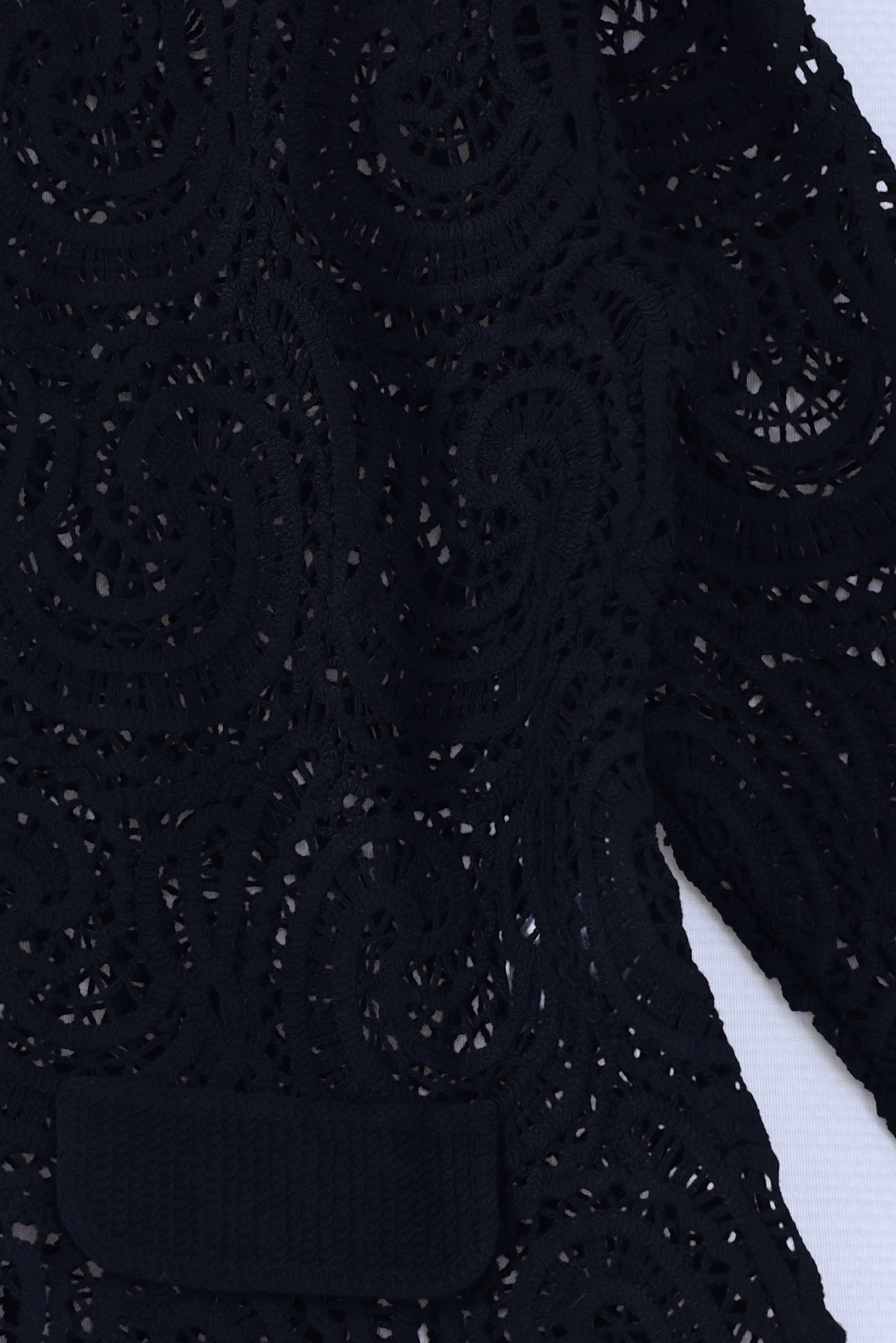 MARLEN Özel Nakışlı Siyah Dantel Ceket