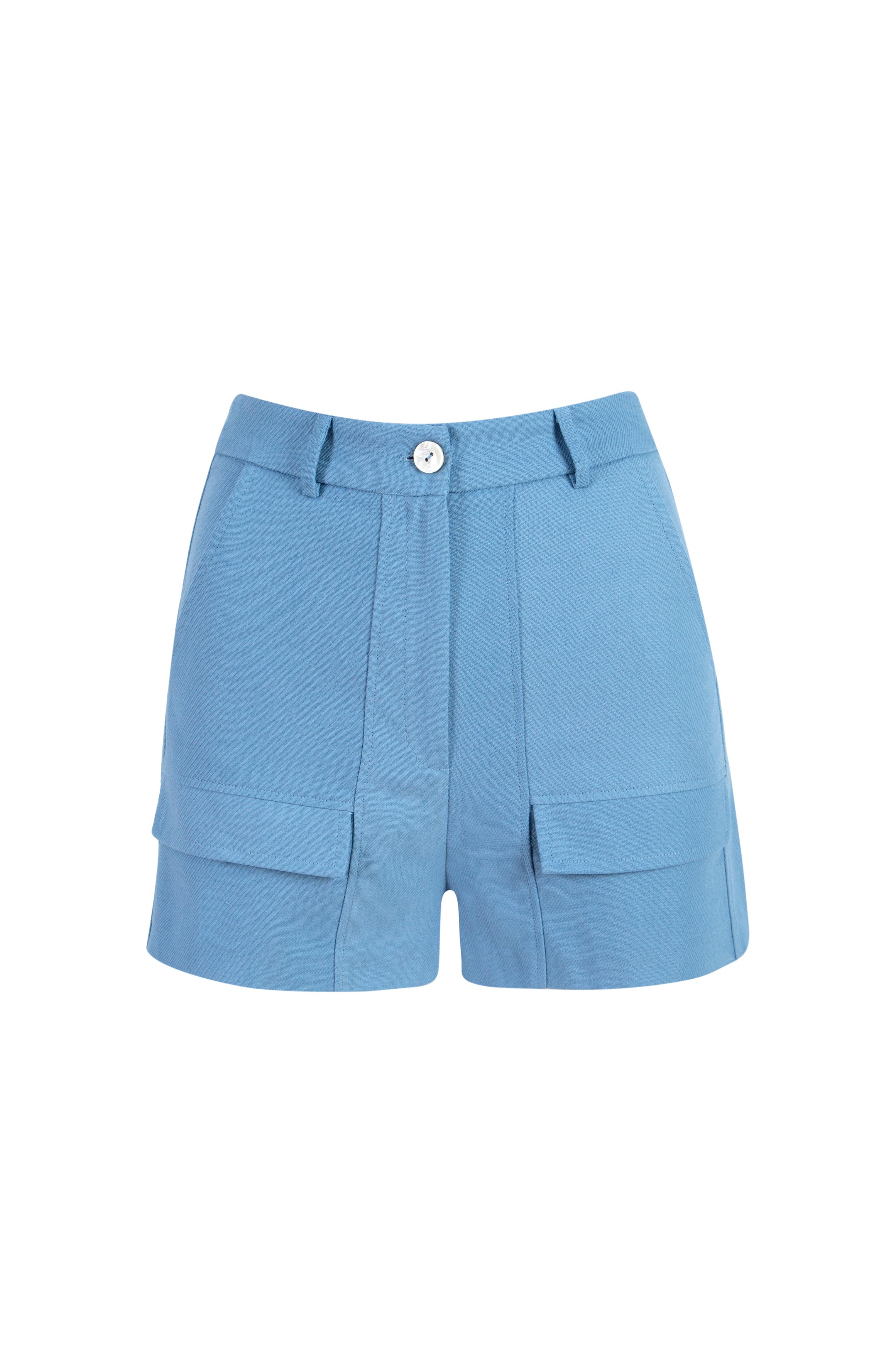 Blue Organic Cotton Shorts