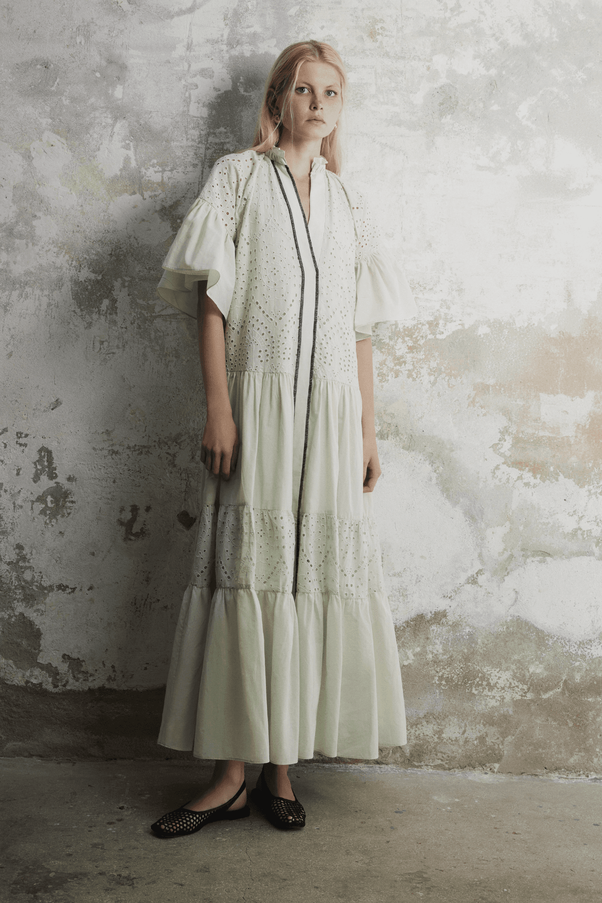 Pure Organic Cotton Mint Green Long Shirt Dress