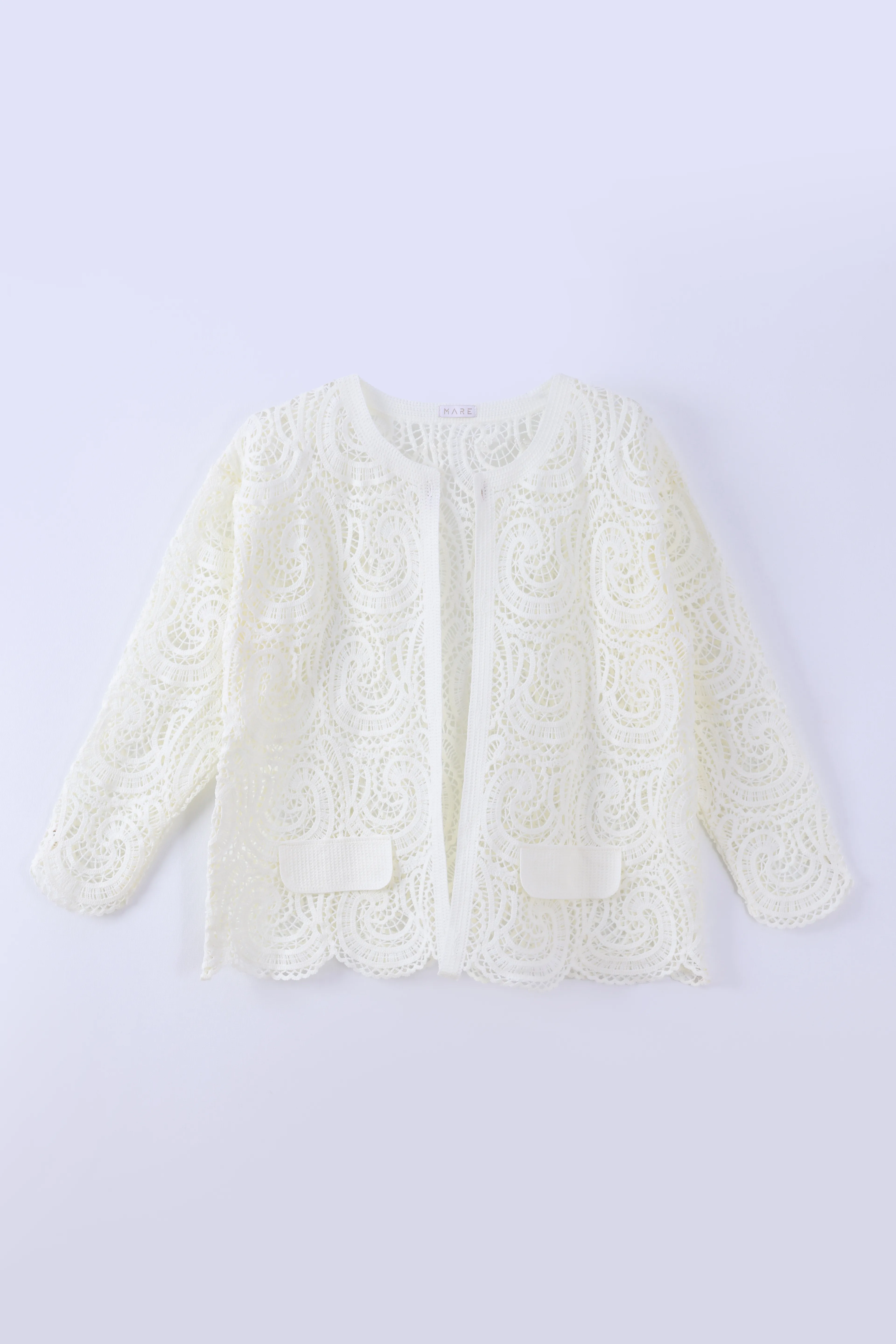MARLEN Özel Nakışlı Ekru Dantel Ceket