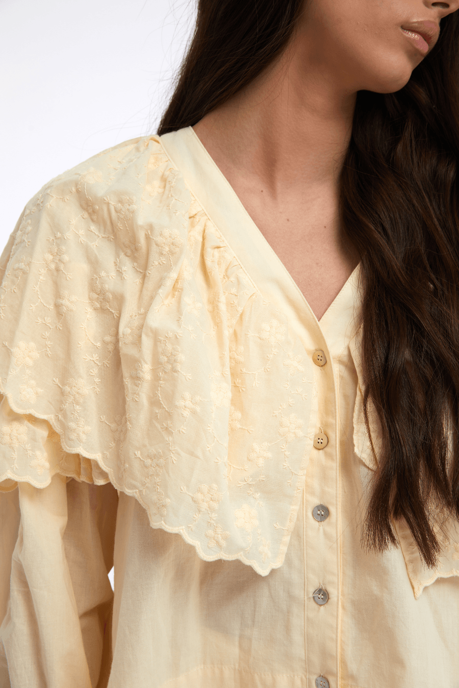 Pure Organic Cotton Vintage Light Yellow Shirt 