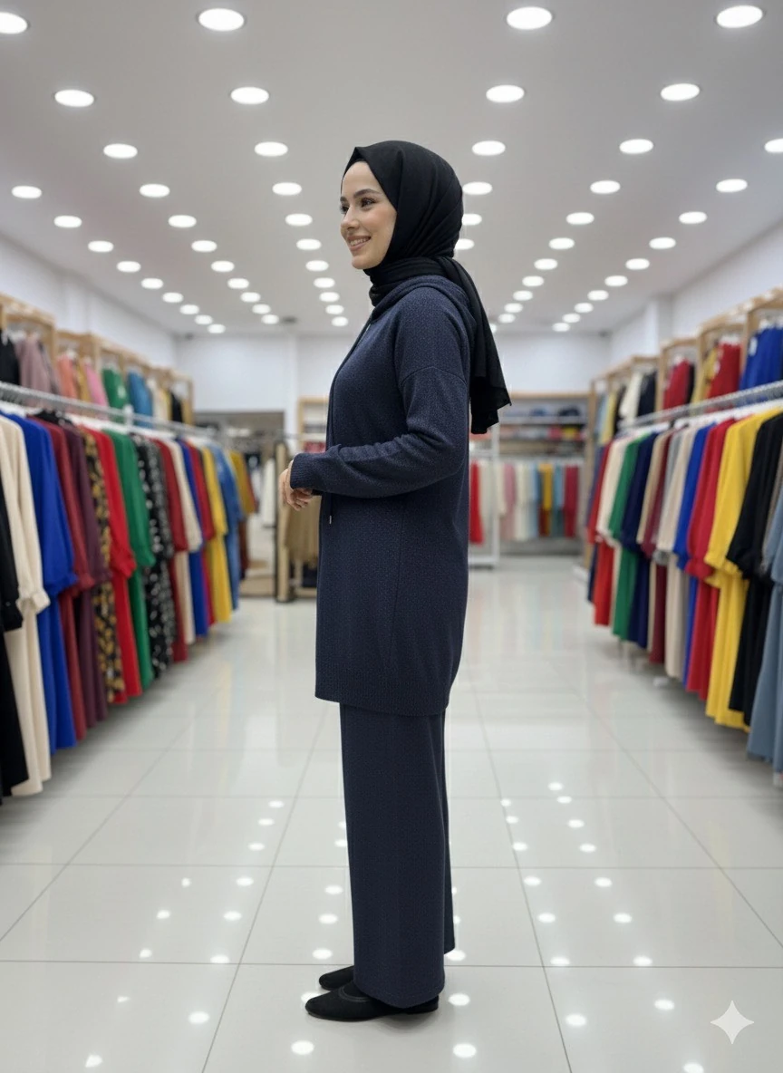 MELİKE TATAR SİMLİ TAKIM-LACİVERT