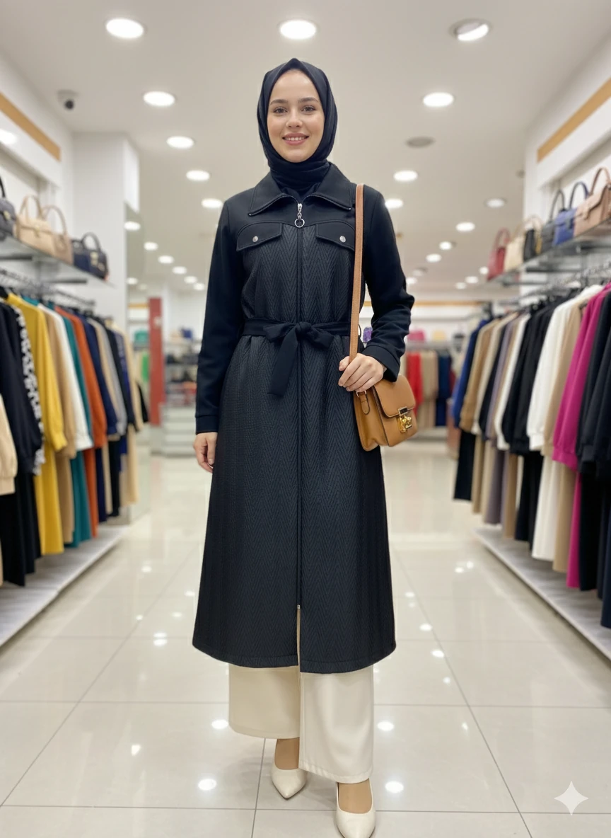 MODALSTORE BAĞLAMALI KAPİTONE KAP-SİYAH